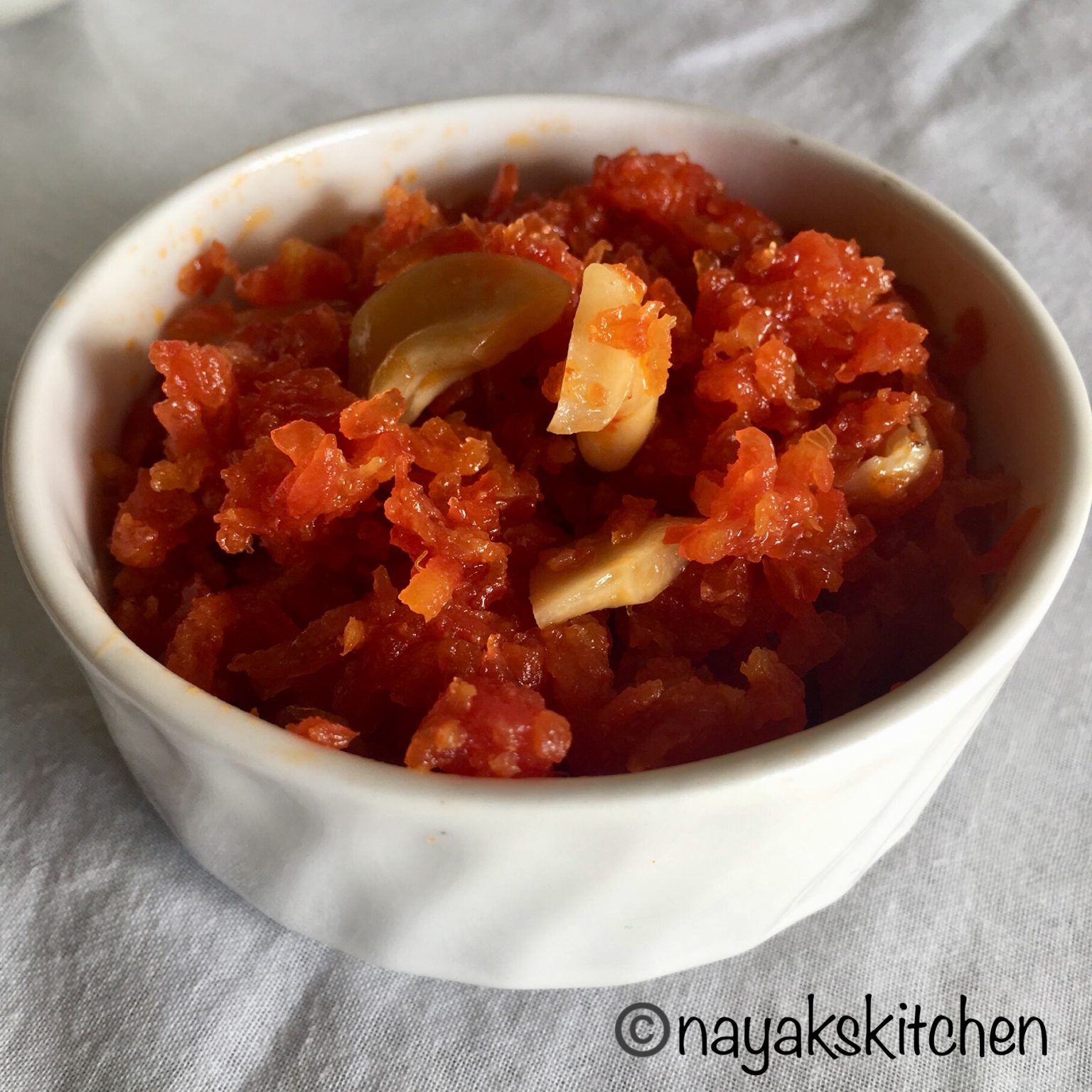 Carrot Halwa in a bowl