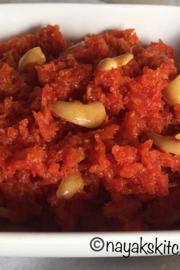 Carrot Halwa in a bowl