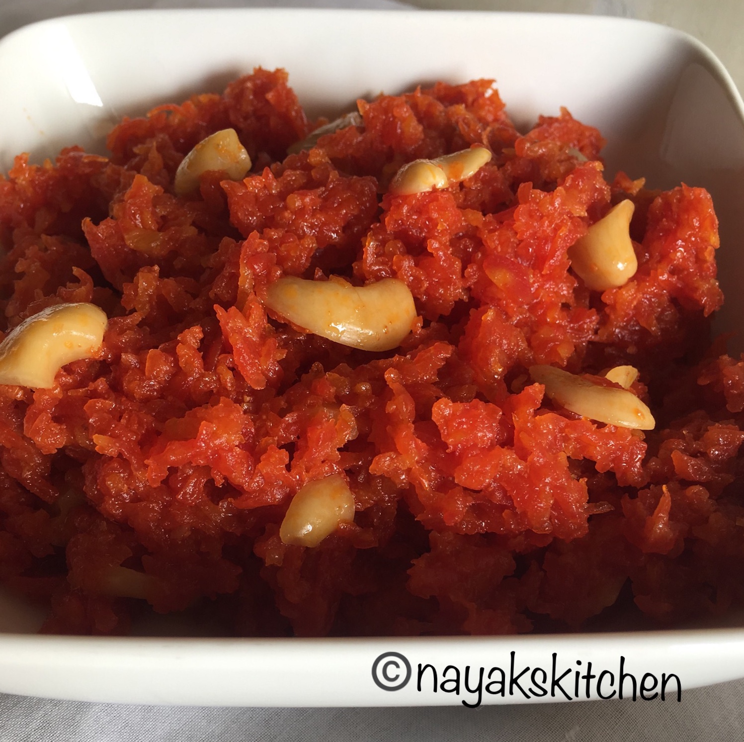 Carrot Halwa in a bowl