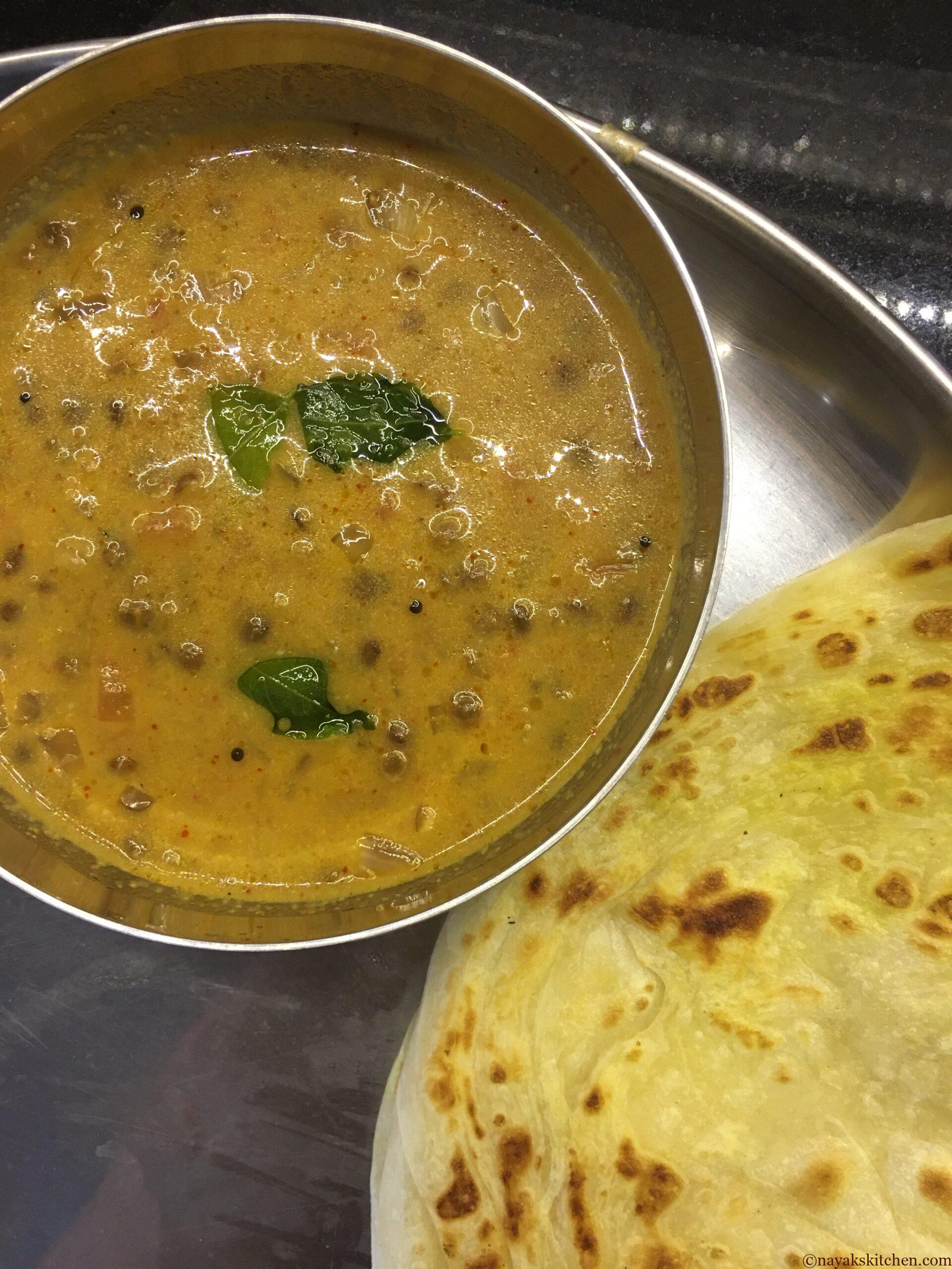 Masoor tonak served with paratha