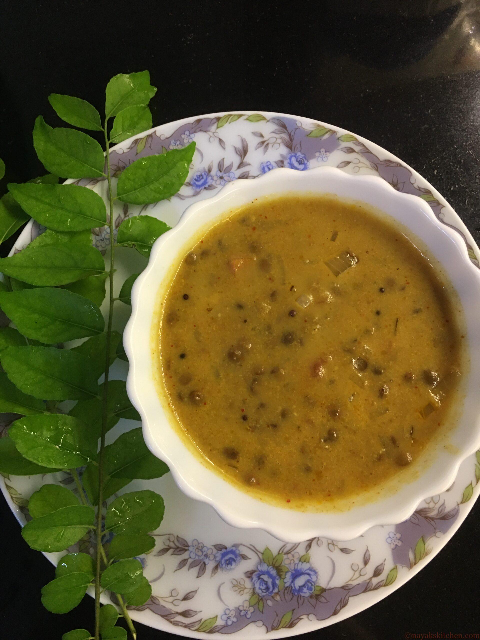 Masoor tonak served in a bowl