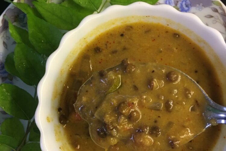 Masoor tonak served in a bowl