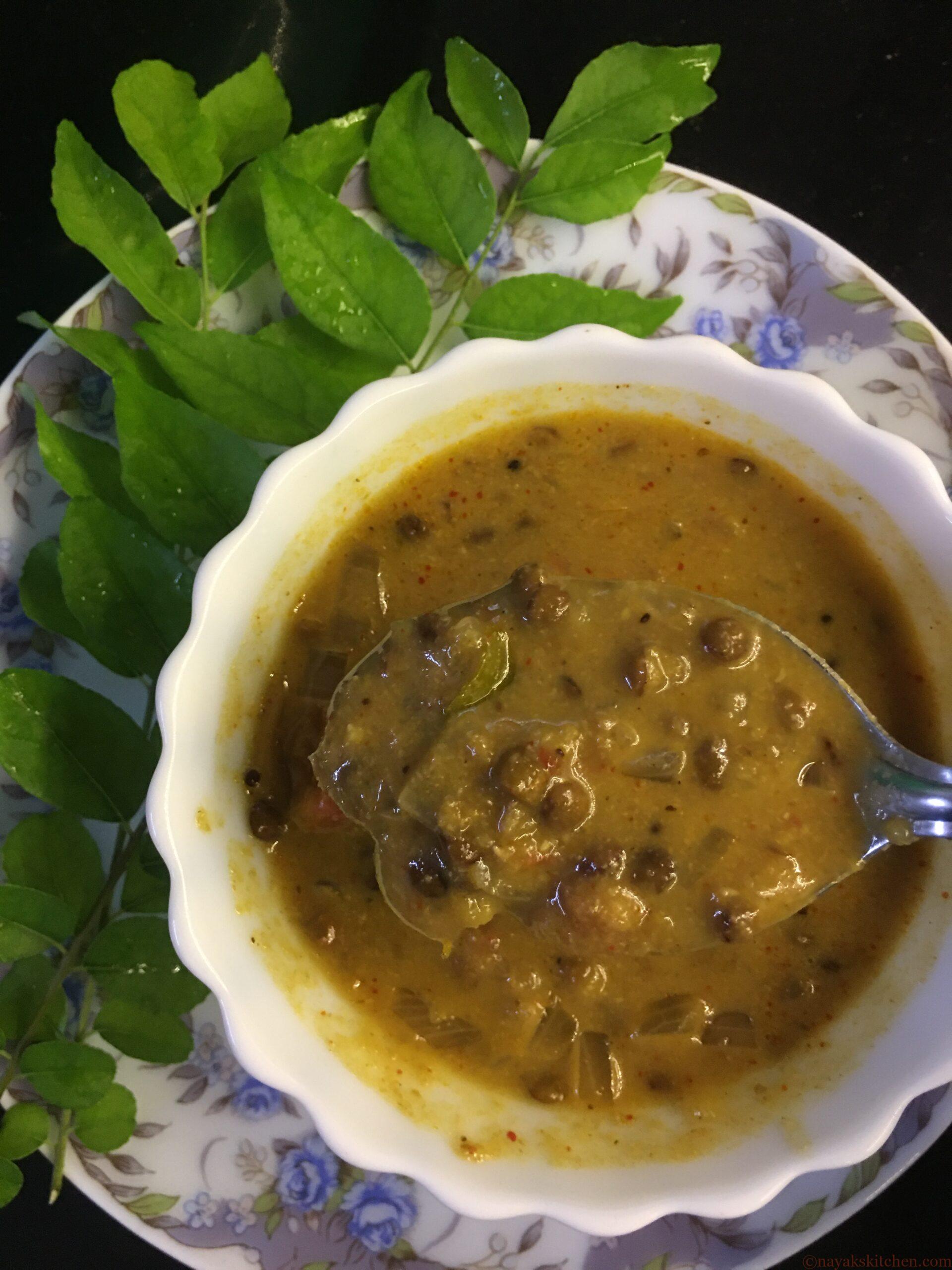 Masoor tonak served in a bowl