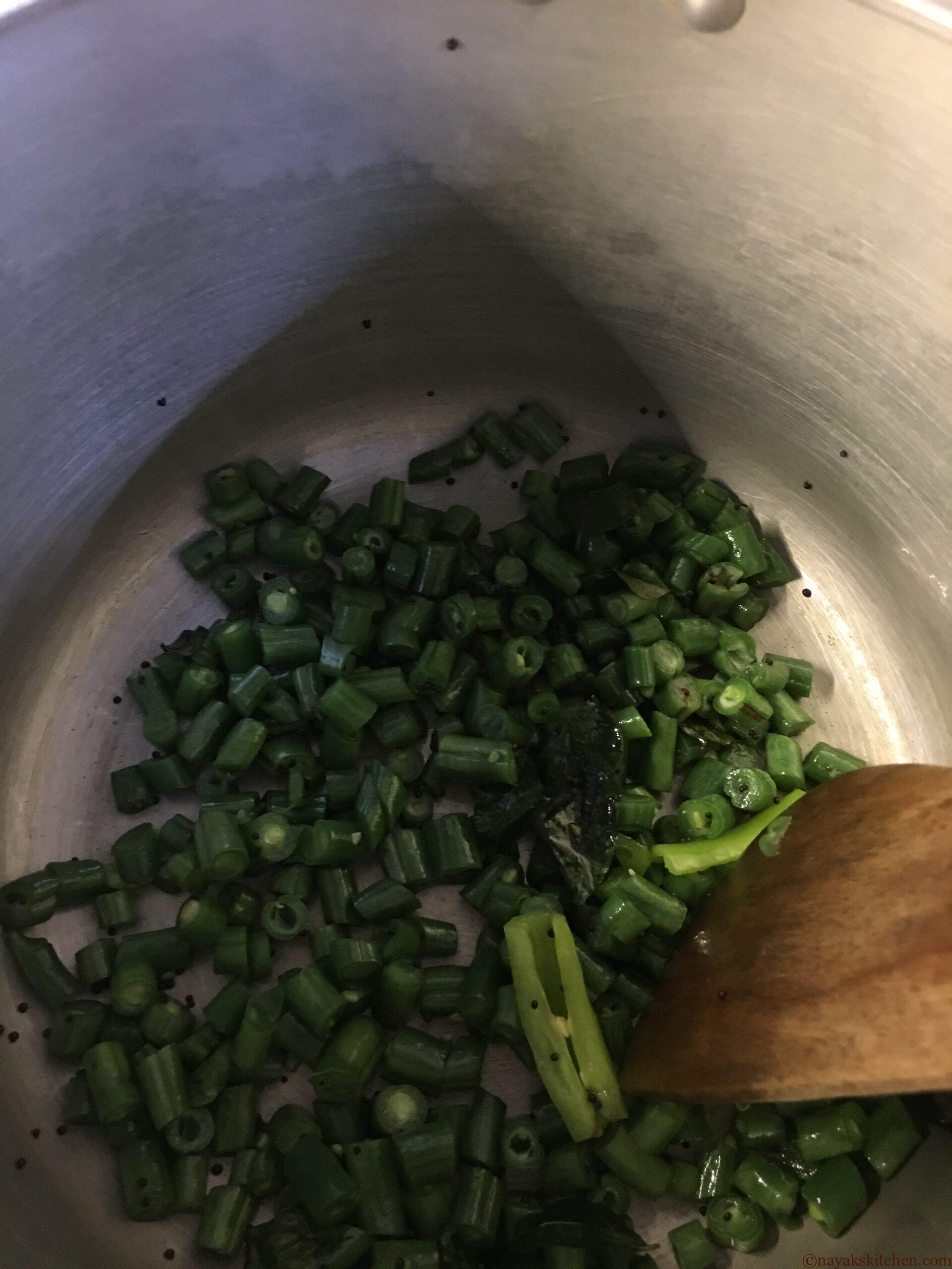 French beans change colour after sometime