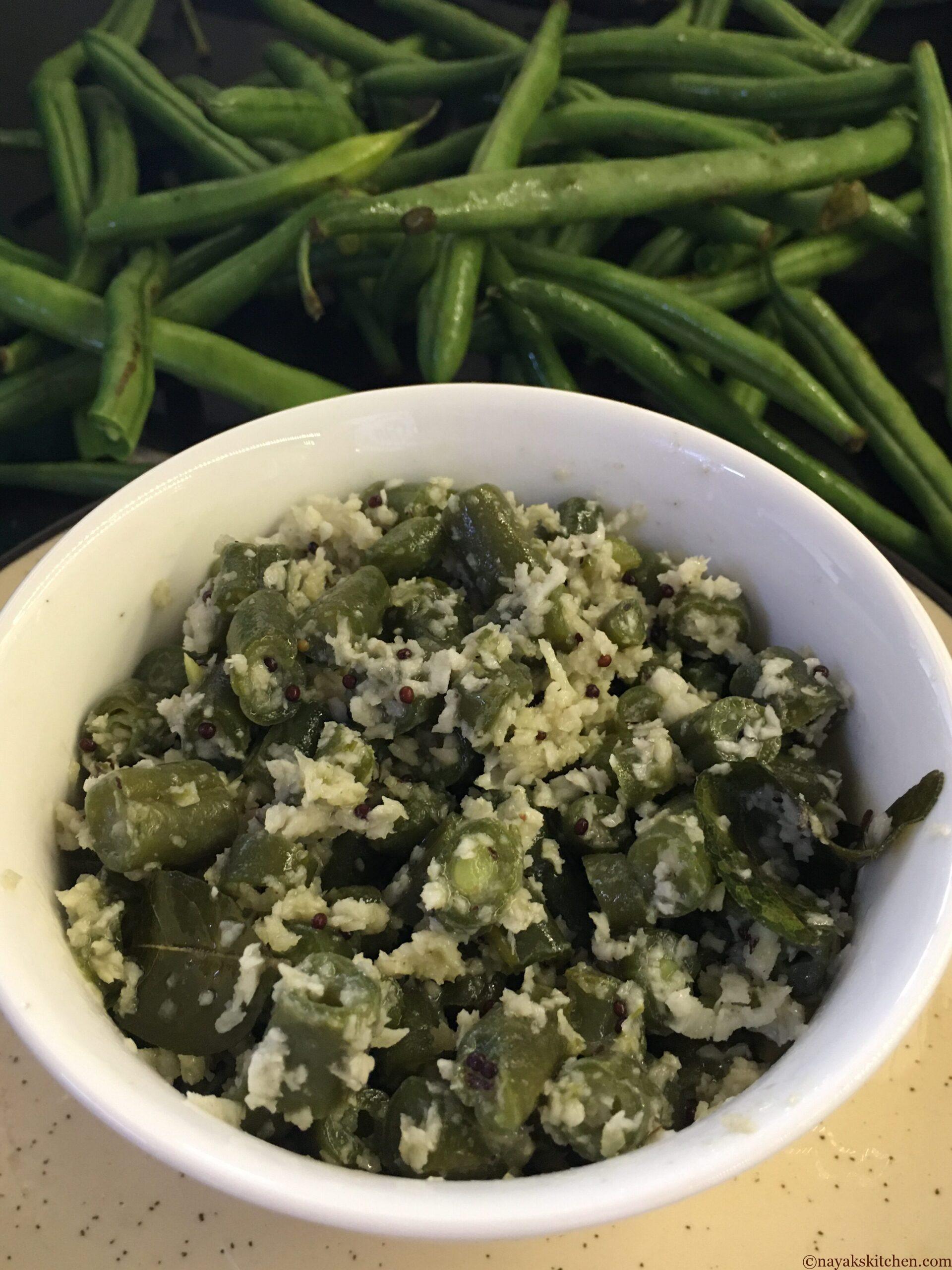 French Beans Sabzi served in a bowl