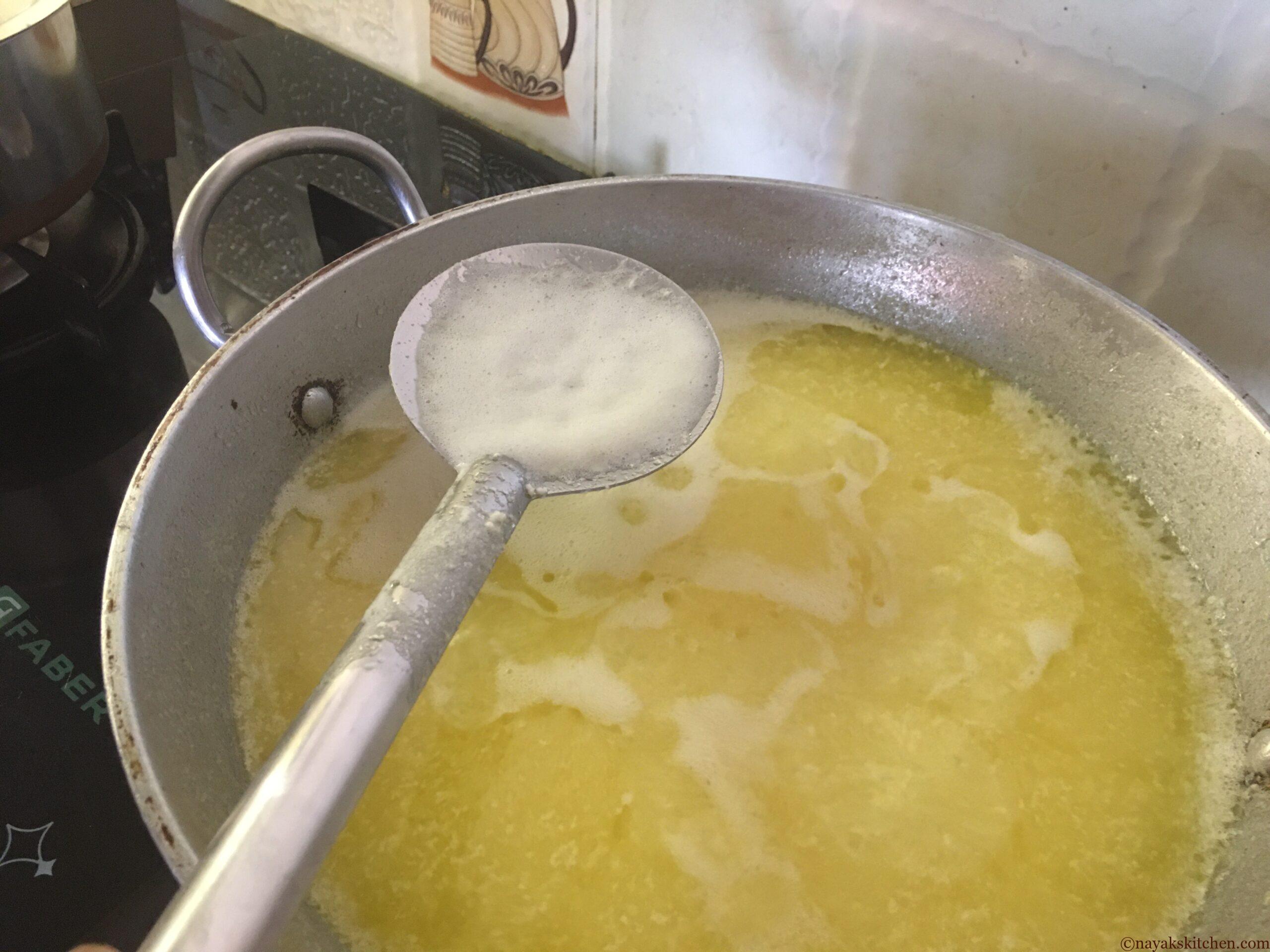 Removing the foam from the surface