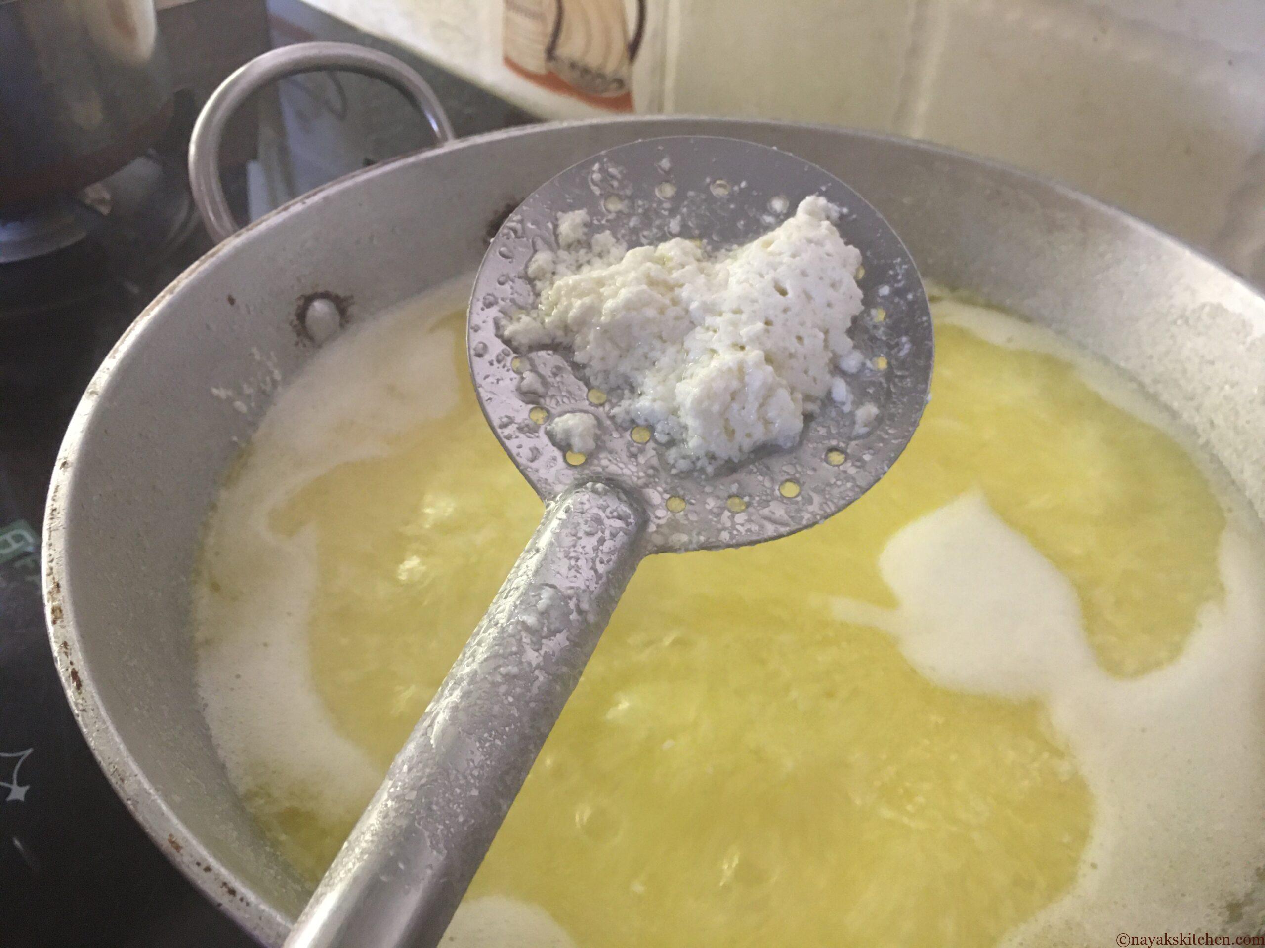 Removing milk solids settling at the bottom