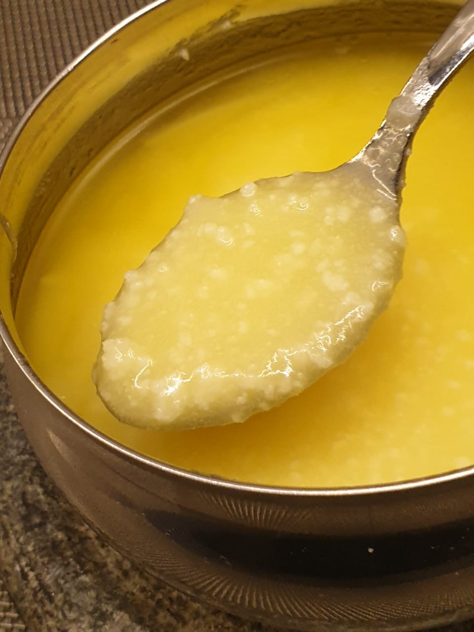 Spoonful of pure homemade ghee