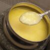 Homemade ghee in a bowl