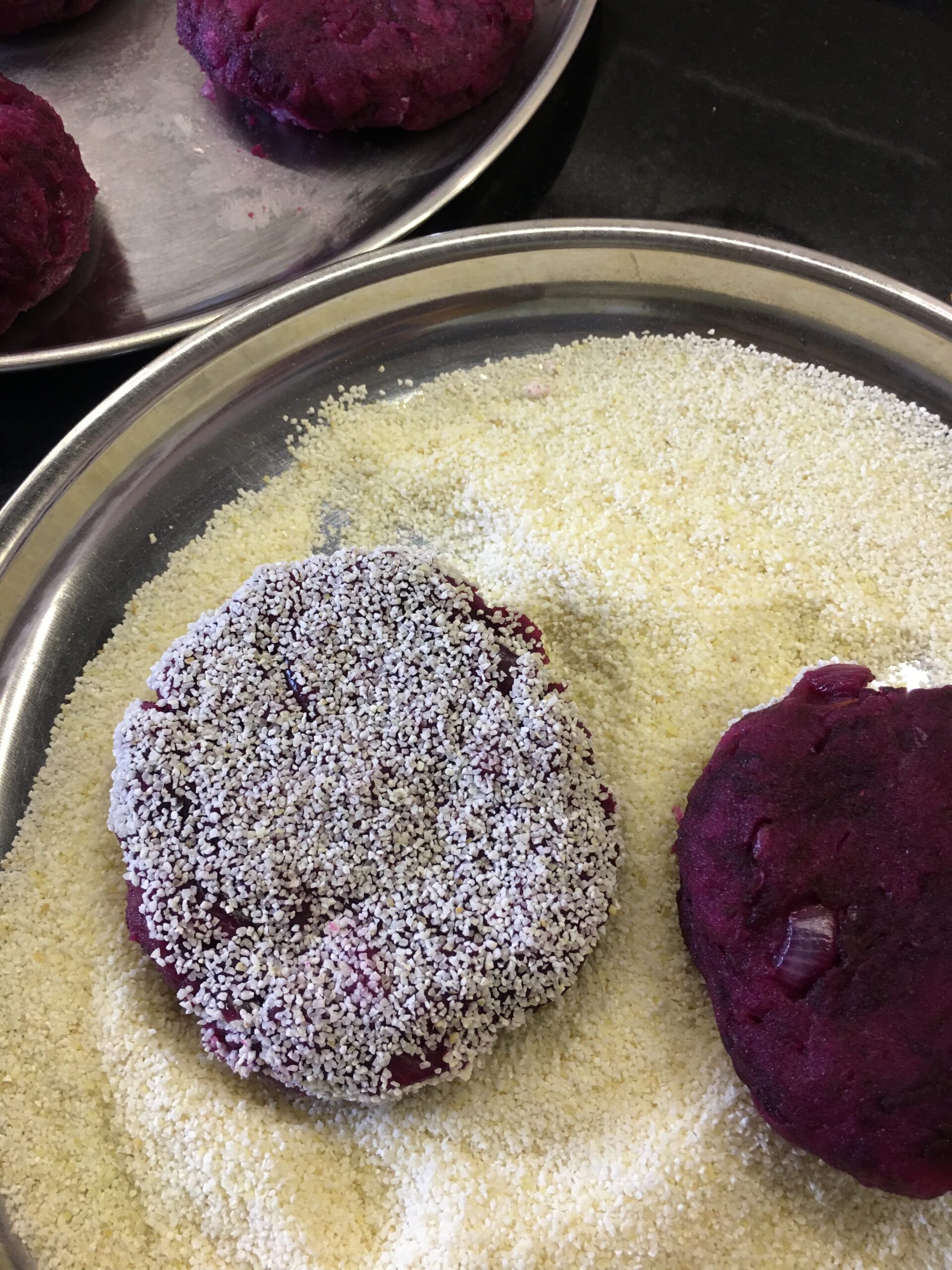 Rava coated beetroot cutlet