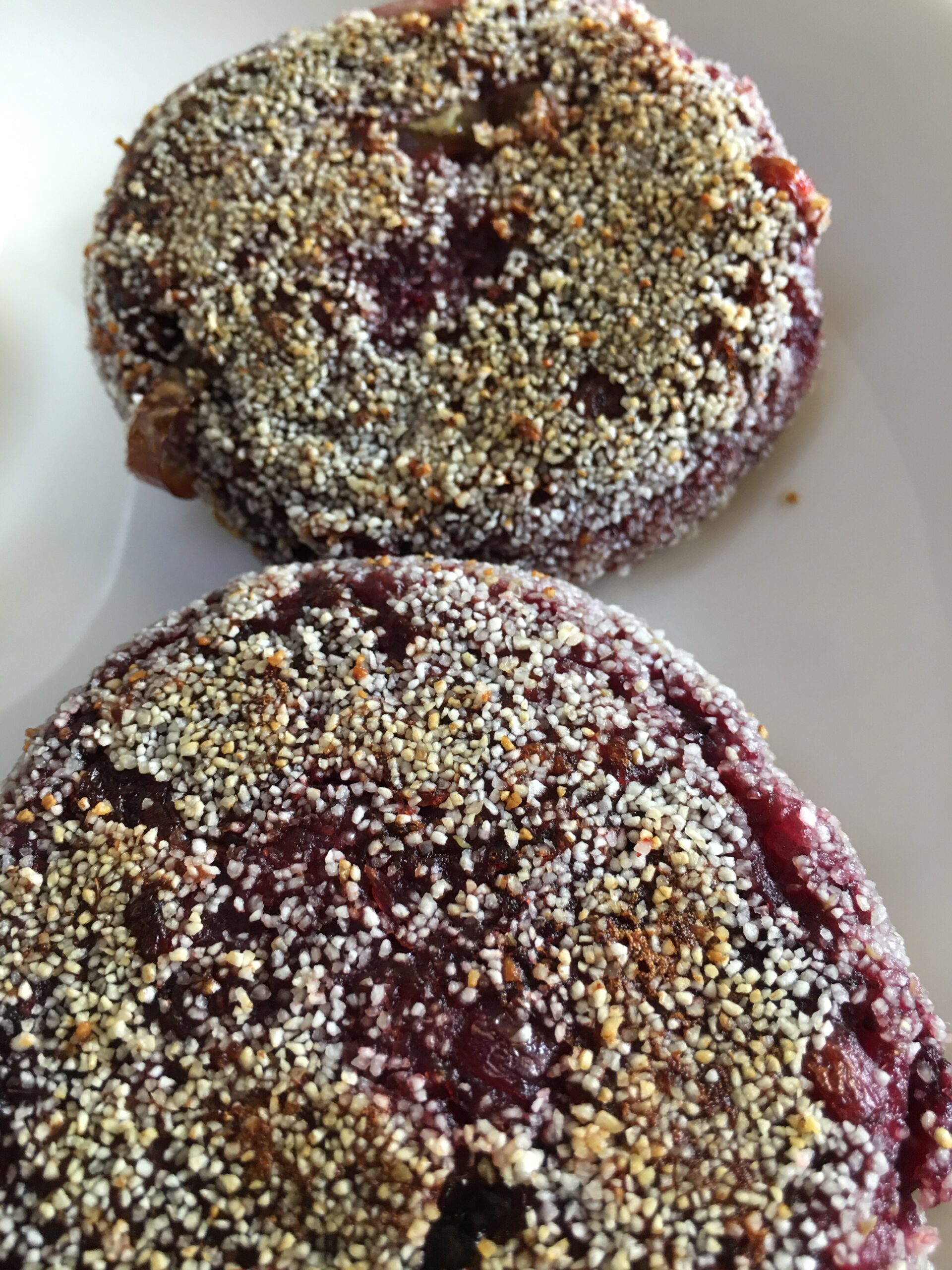 Closeup of beetroot cutlets