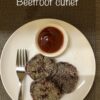 Perfect beetroot cutlets served in white plate
