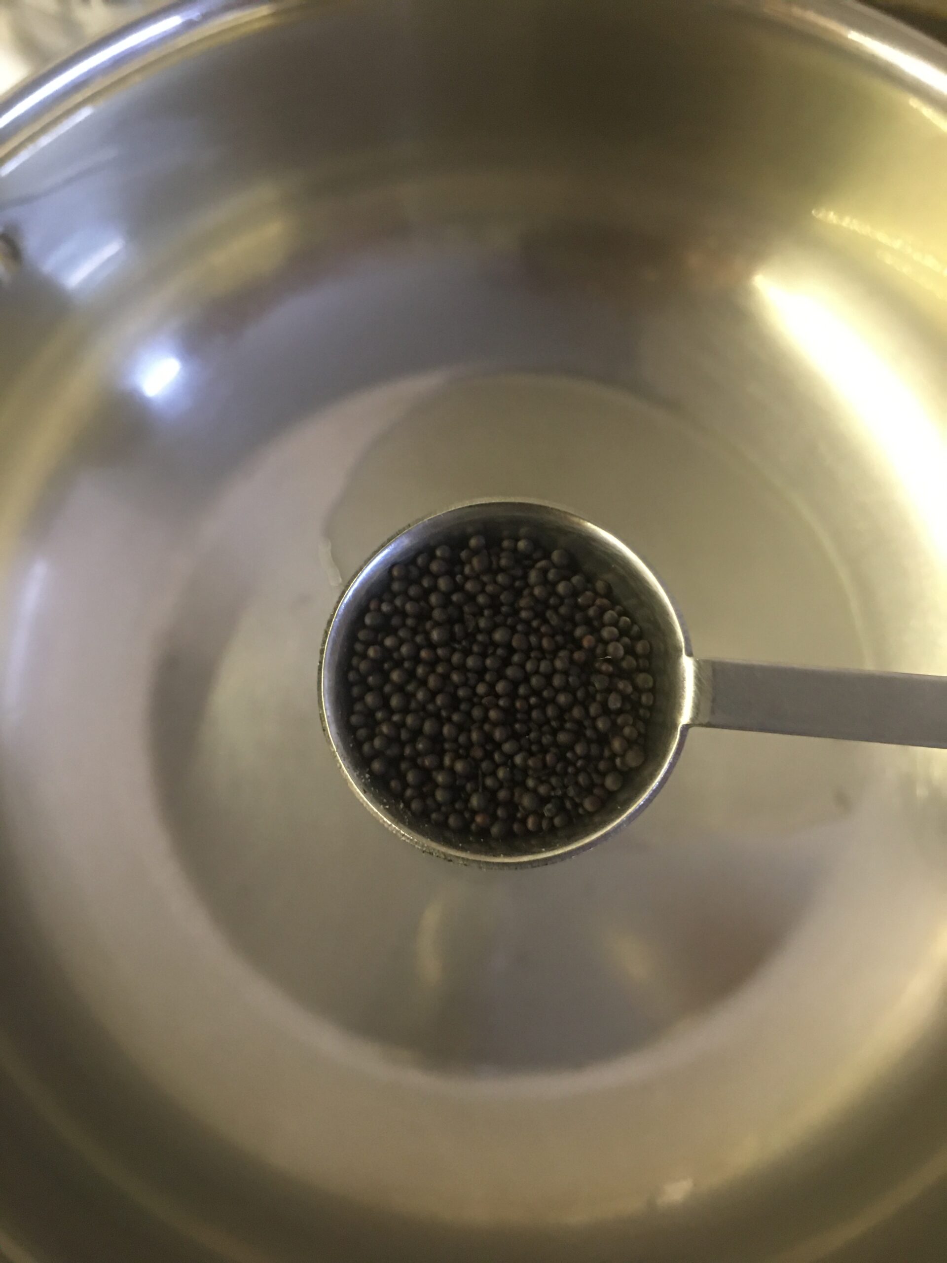 Adding mustard to oil