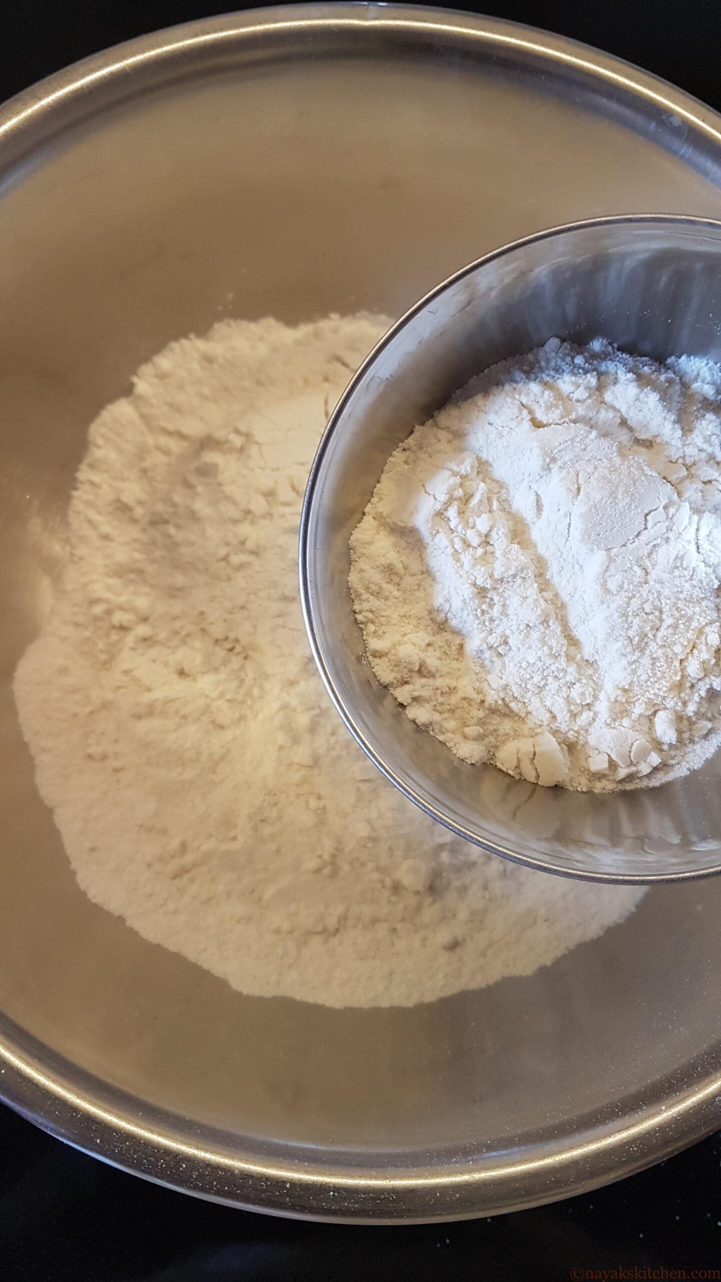 Adding maida to rice flour