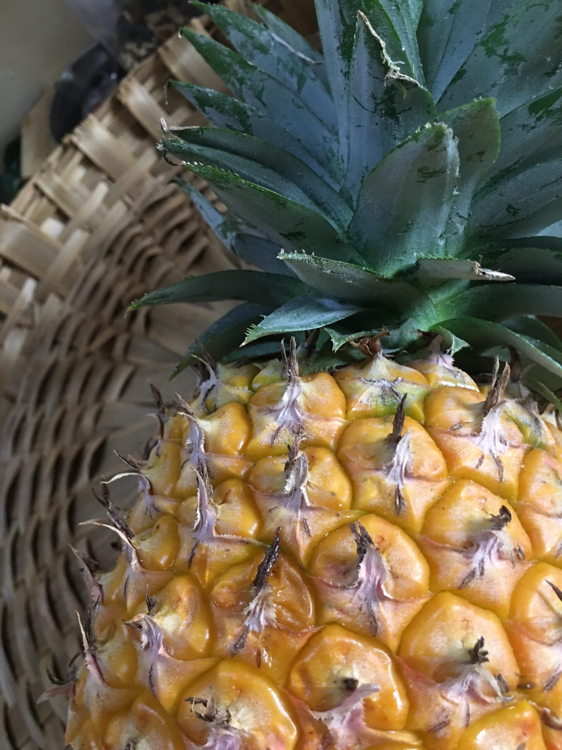 Closeup image of pineapple