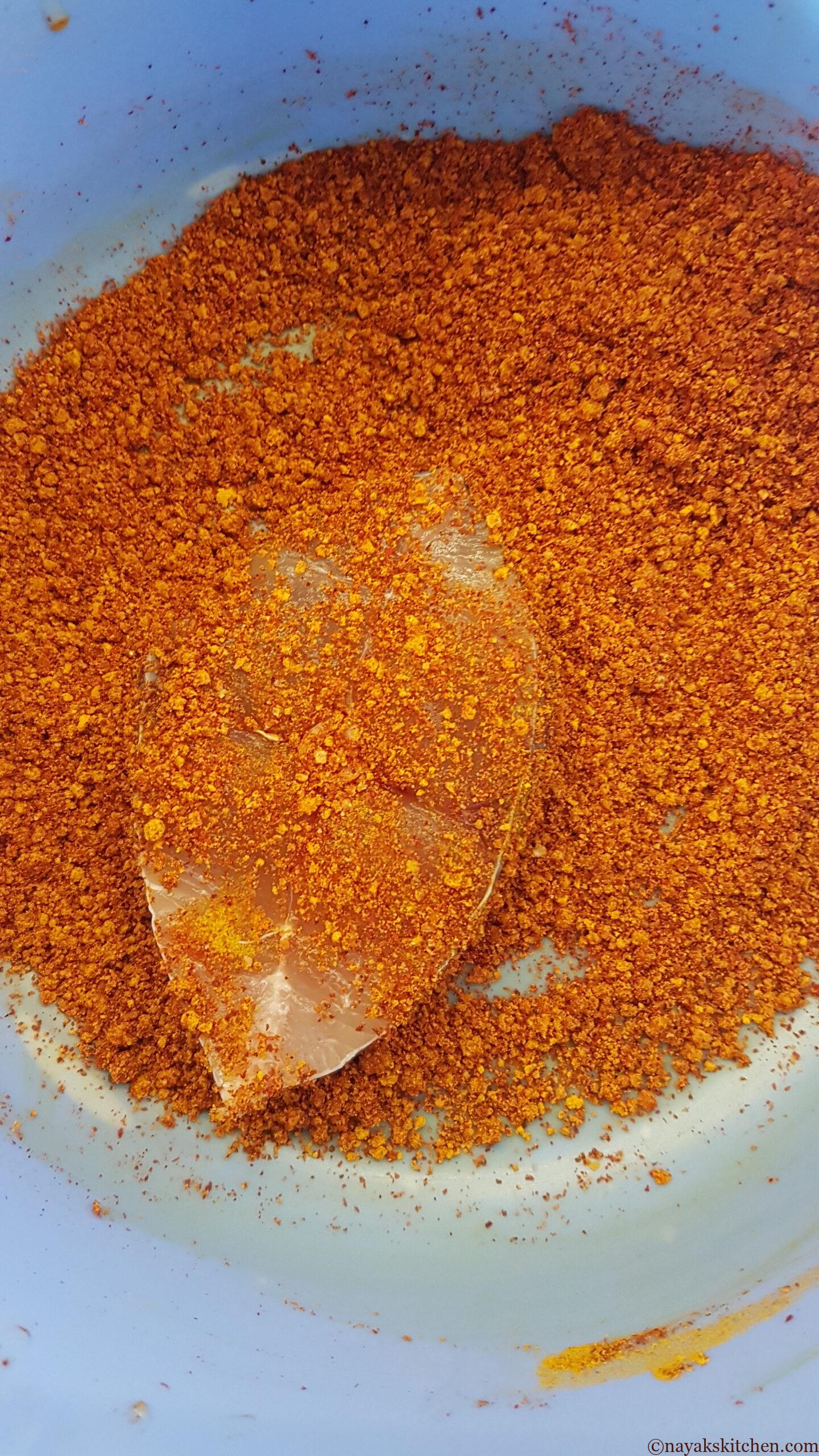 Coating with spices