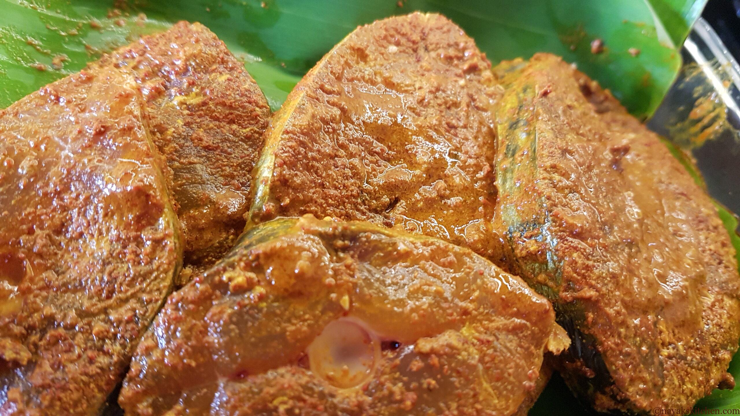 Masala coated kingfish