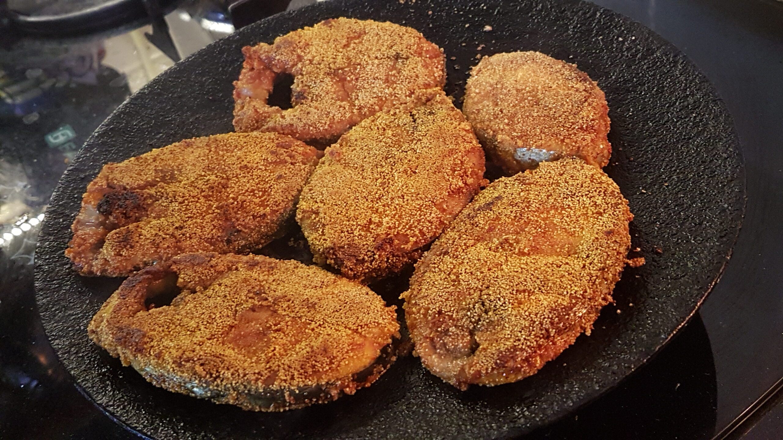 Fish frying is done