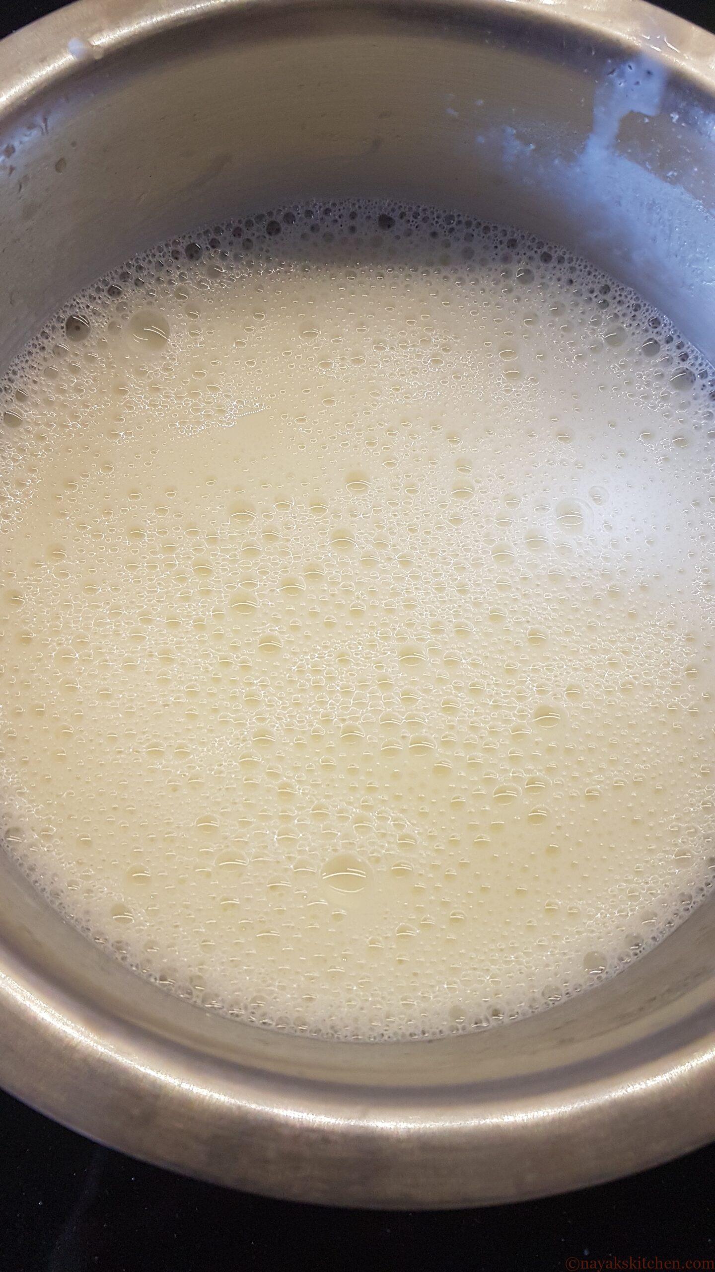 Milk ready to make homemade curd