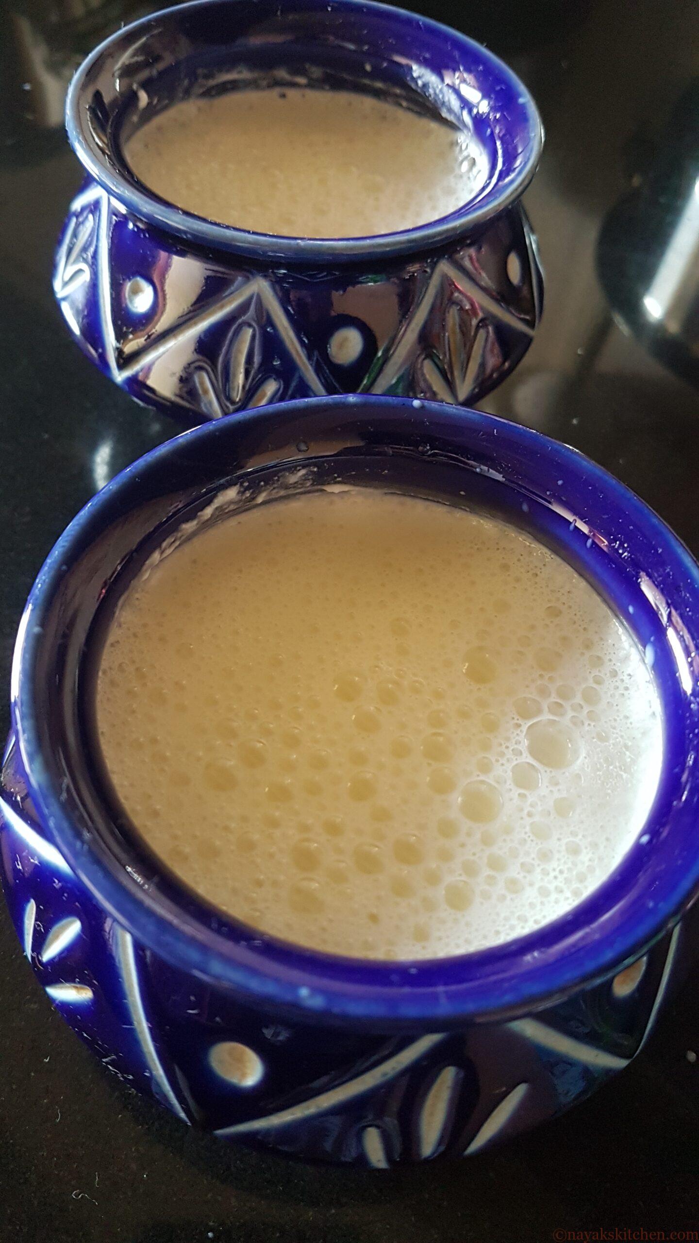 Setting milk to make homemade curd