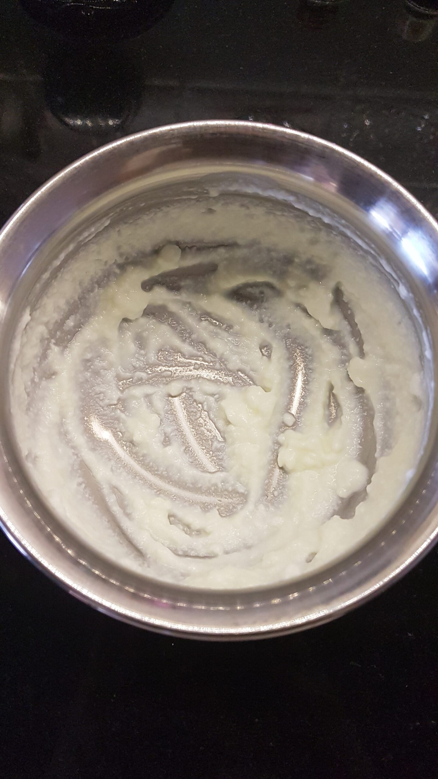Smearing the starter evenly