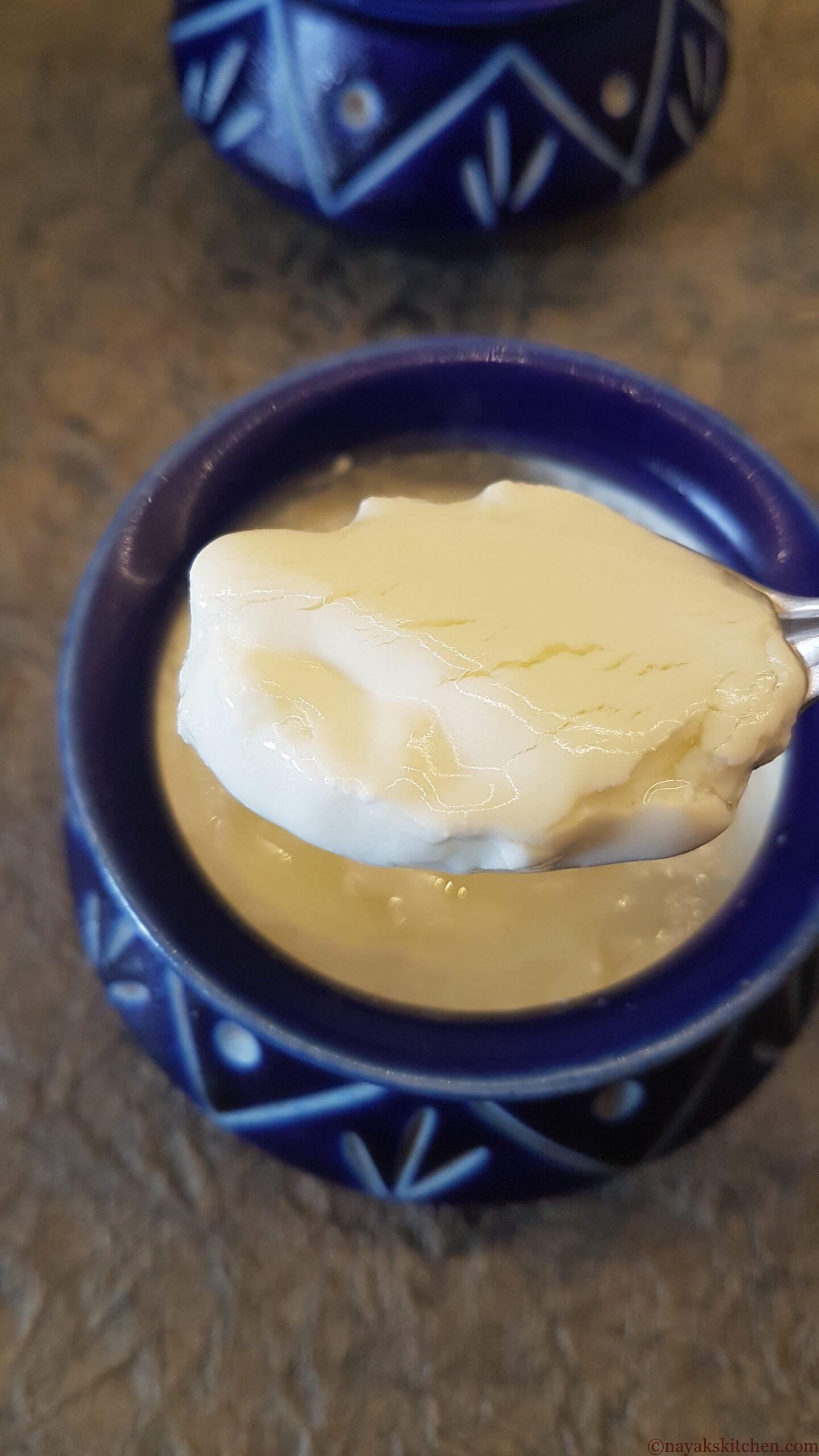 Thick homemade curd