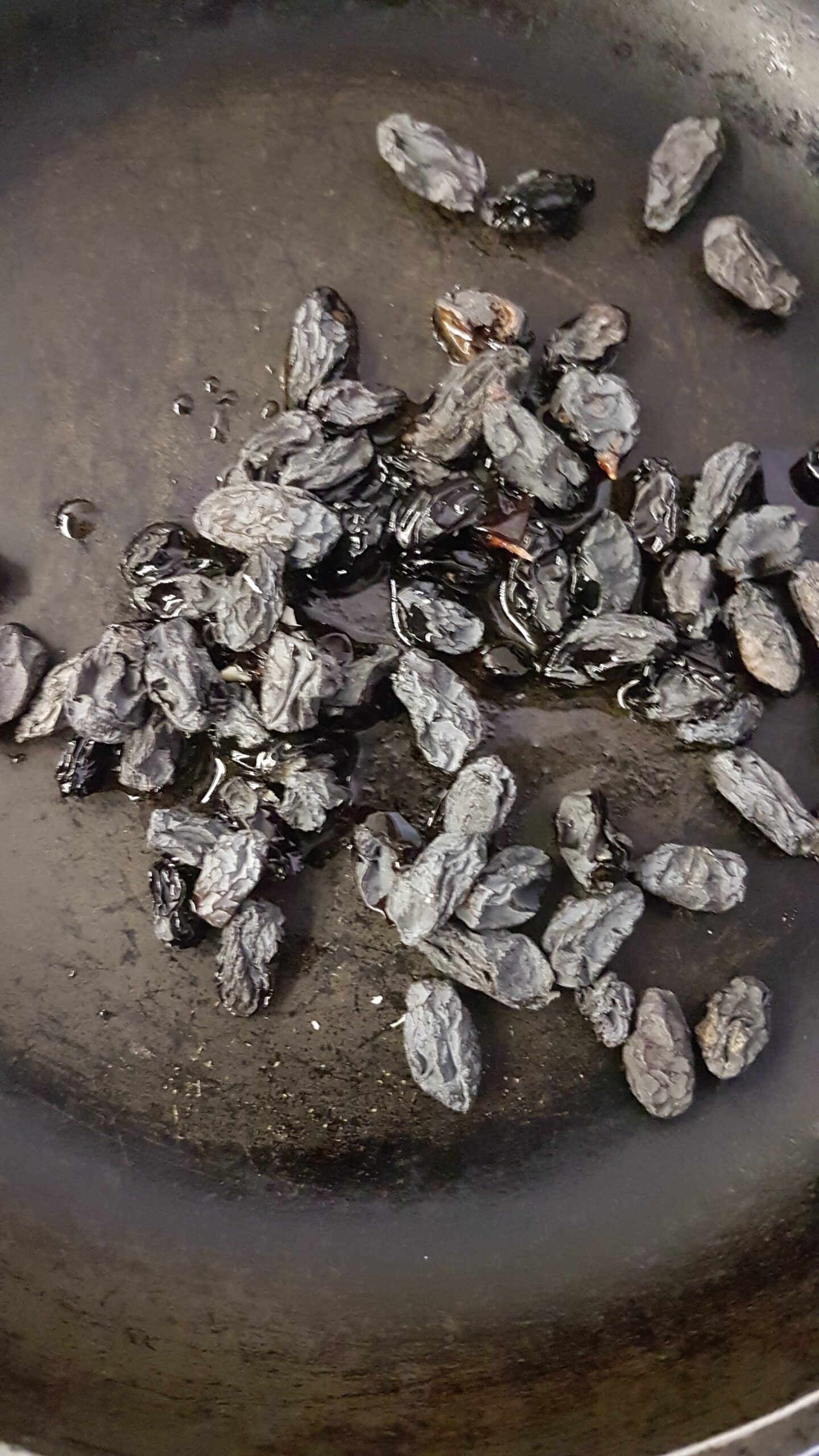 Adding raisins