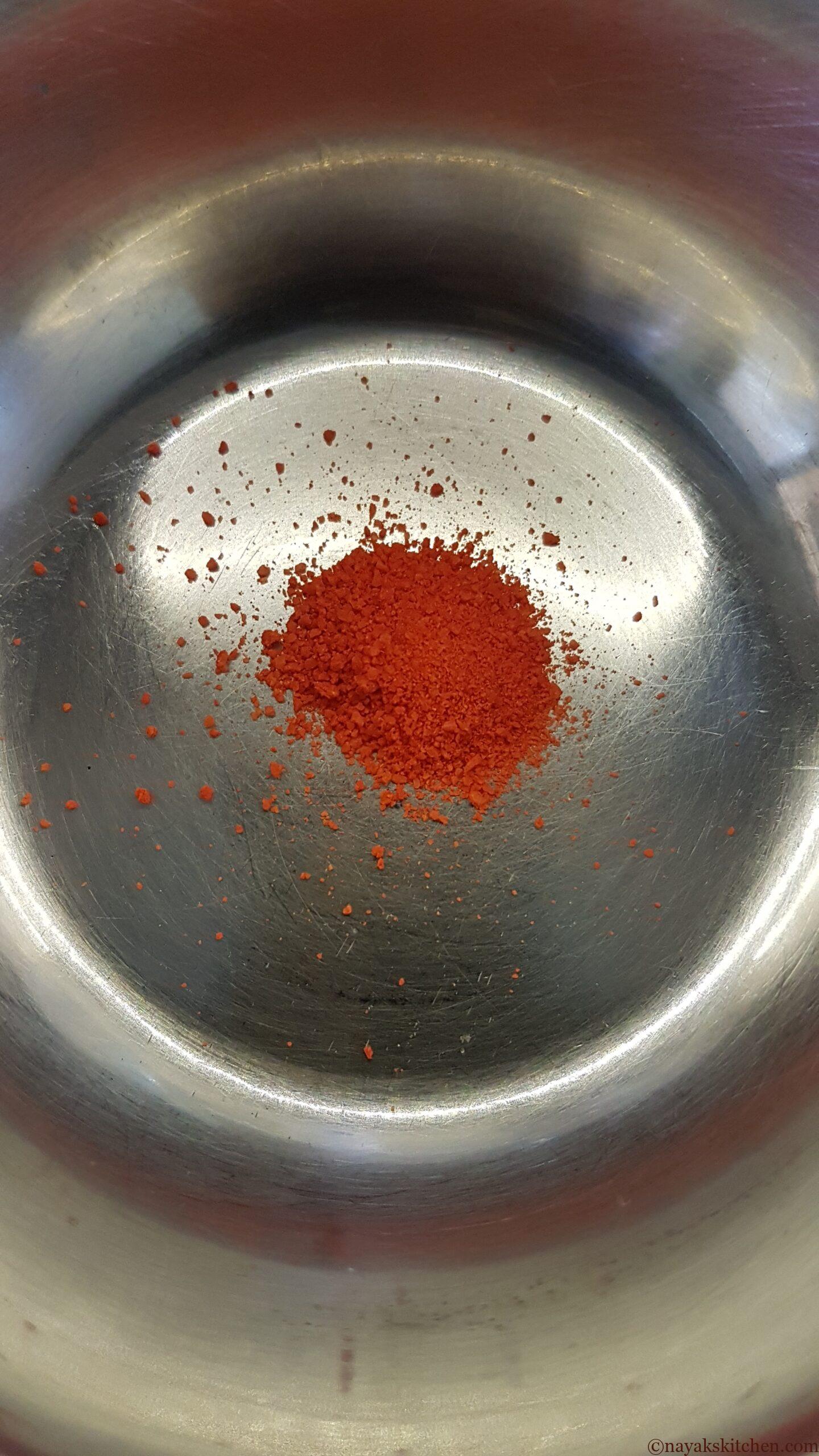 Food colour 'kesari'