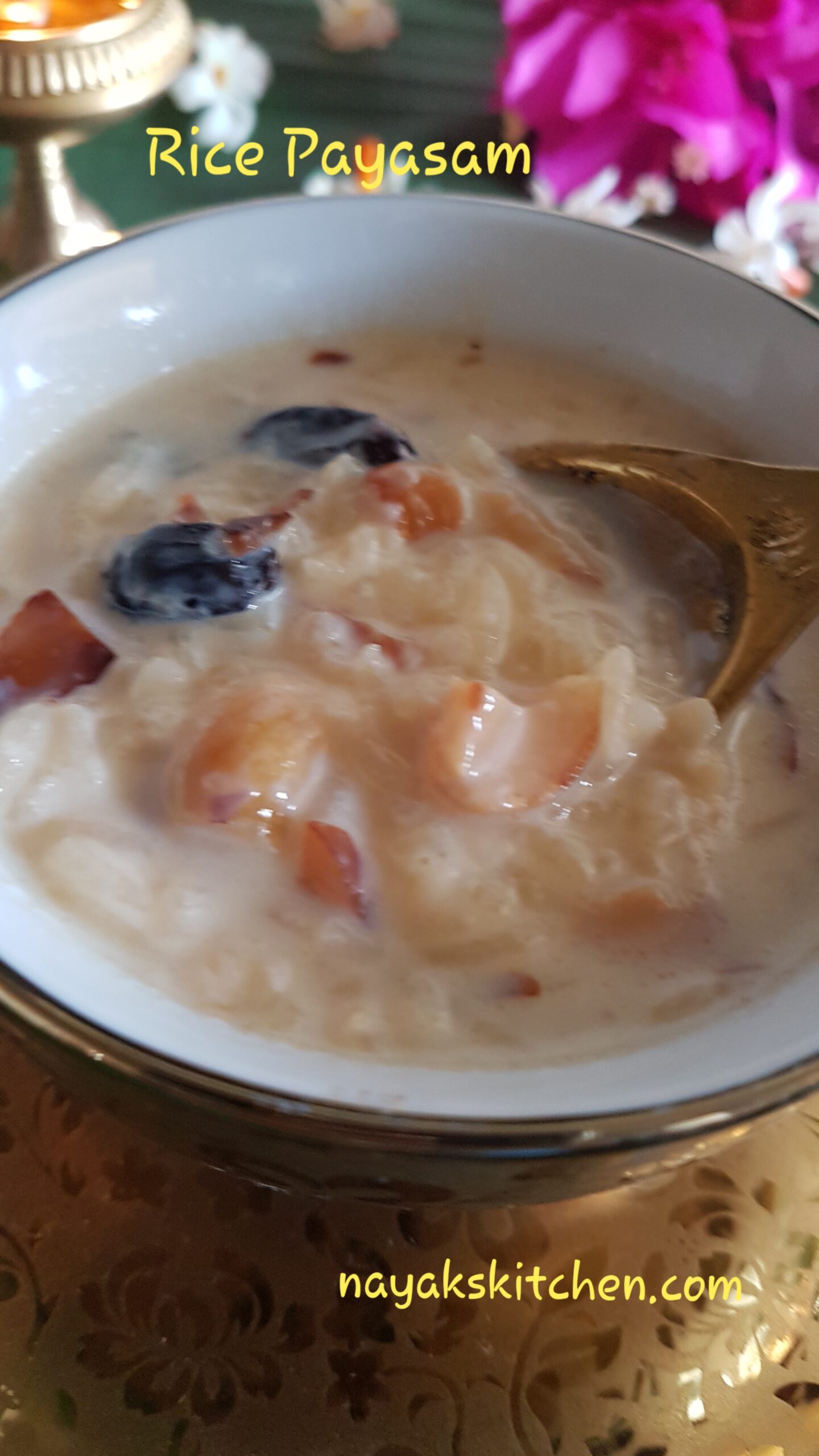 Rich, creamy rice payasam