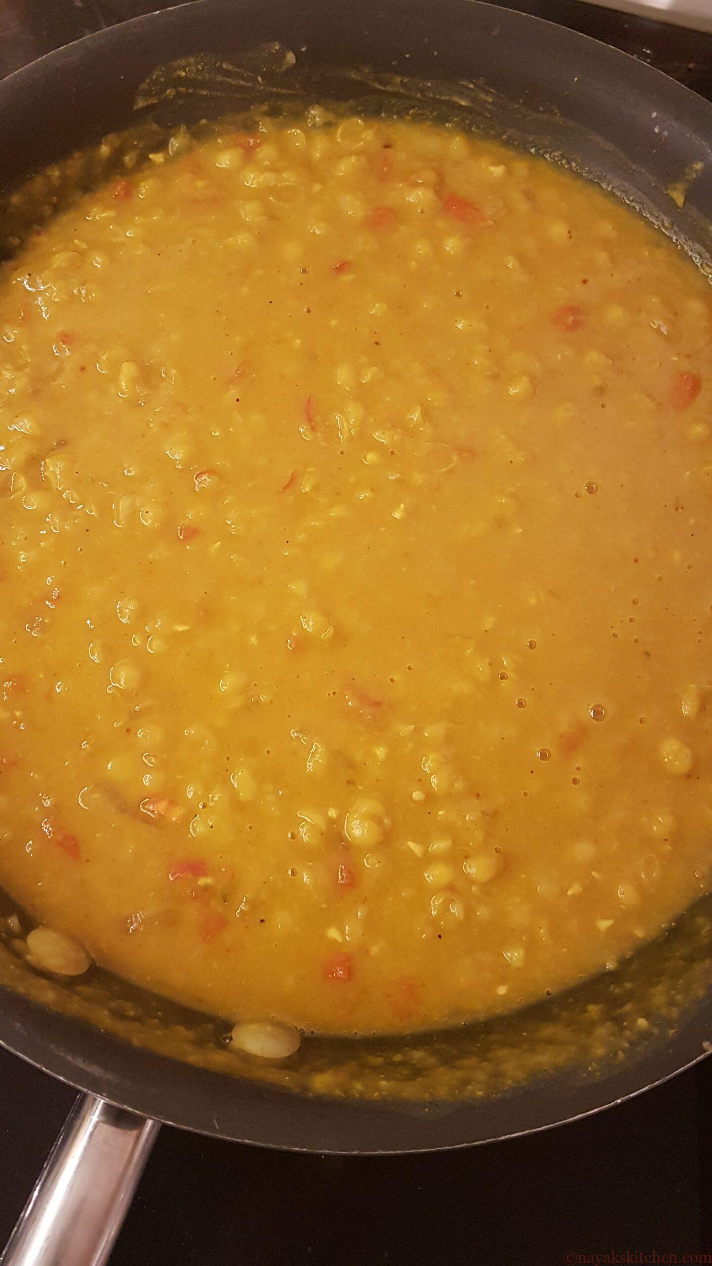 Mashing to get a uniform ragda mixture