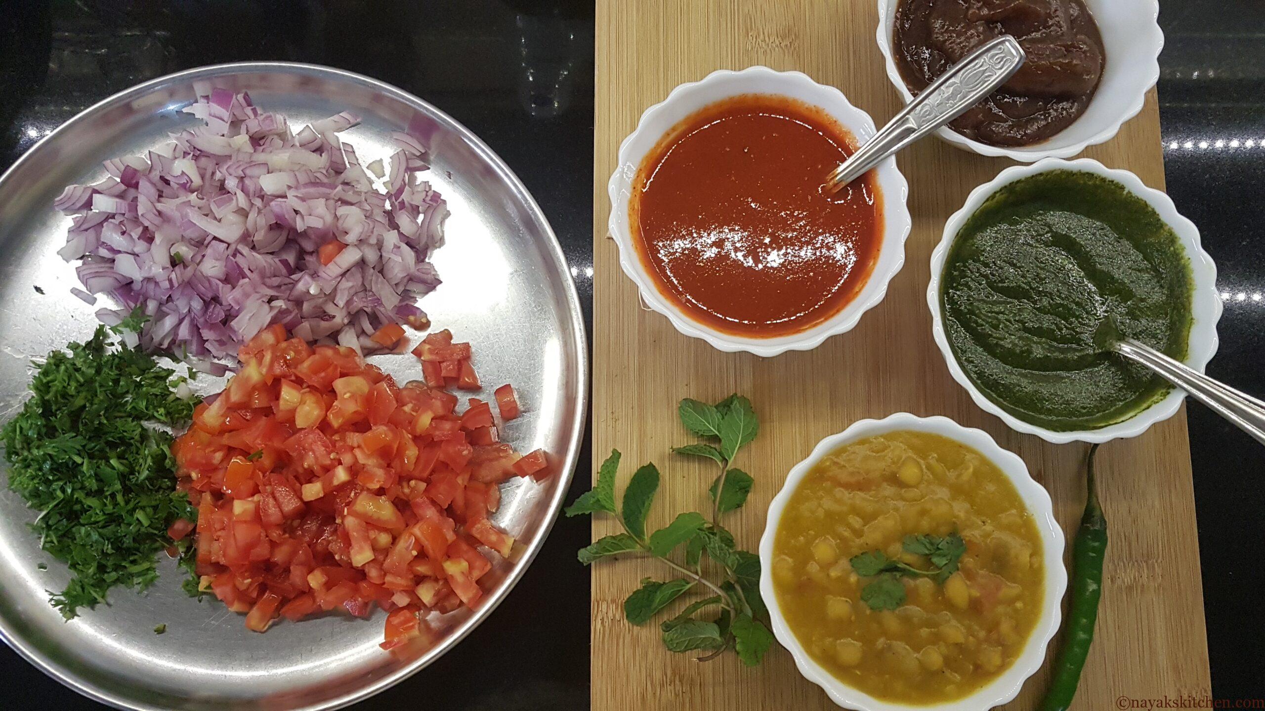 Ingredients of sev puri