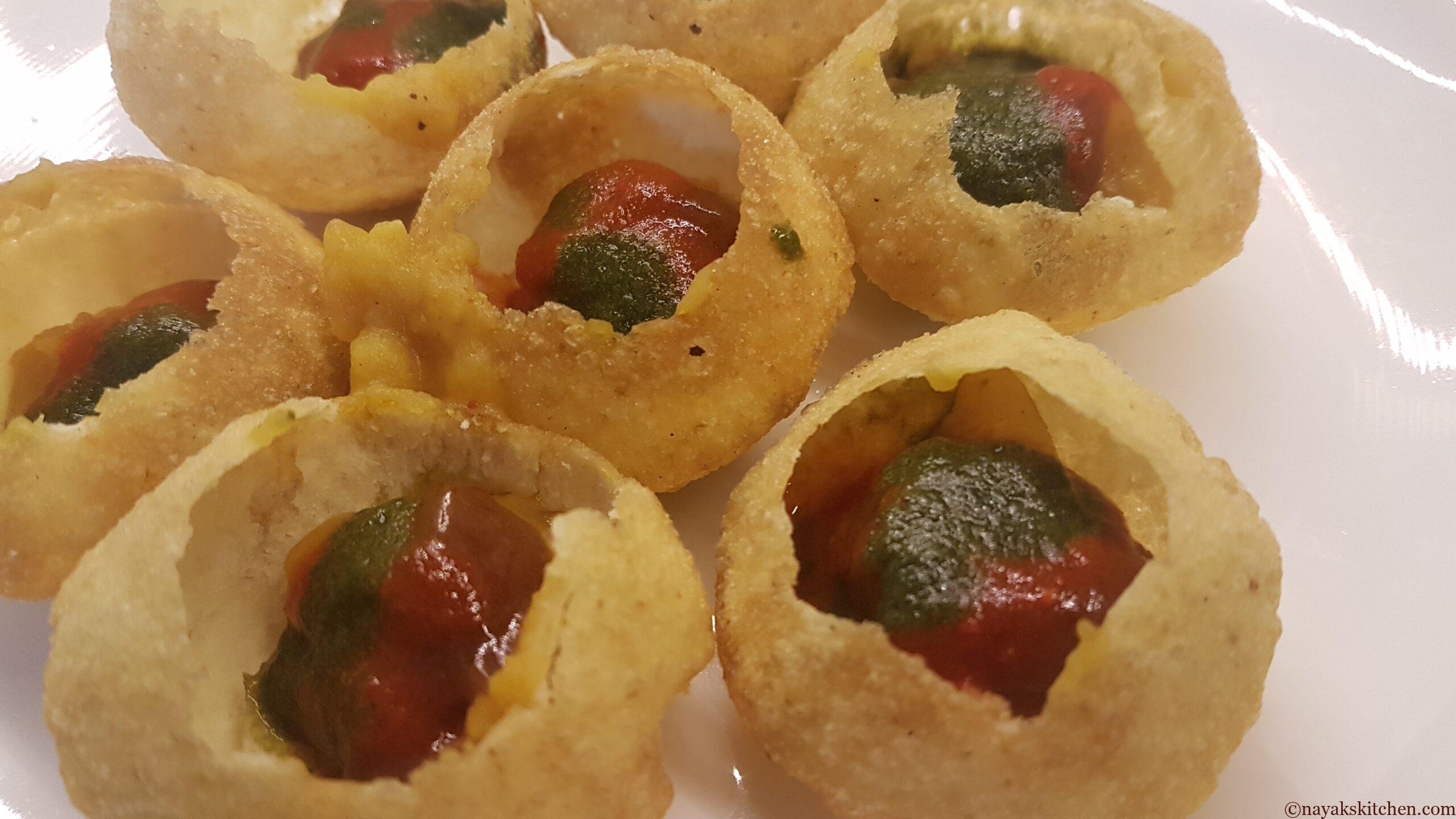 Adding all 3 chutneys to puri