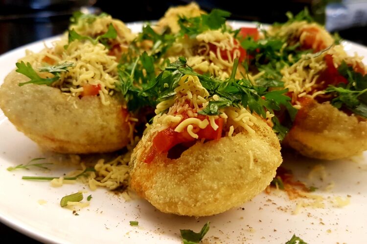 Sev puri ready to serve
