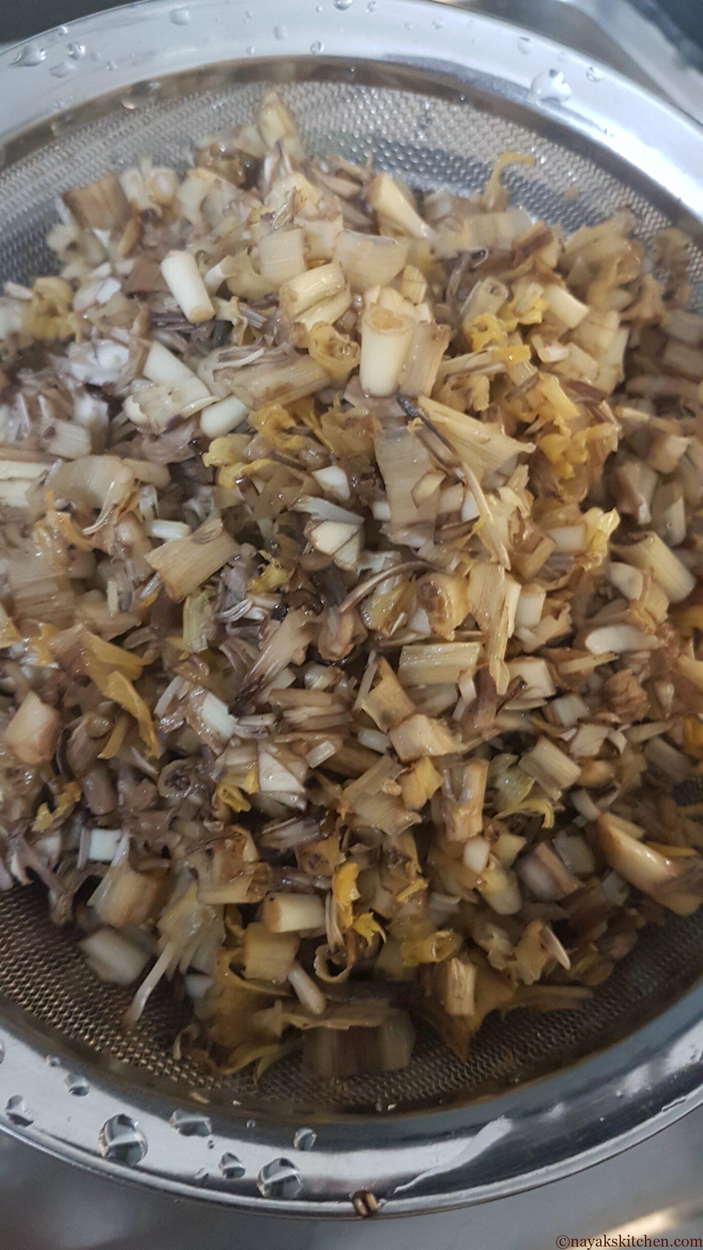 Banana Blossom chopped ready to use