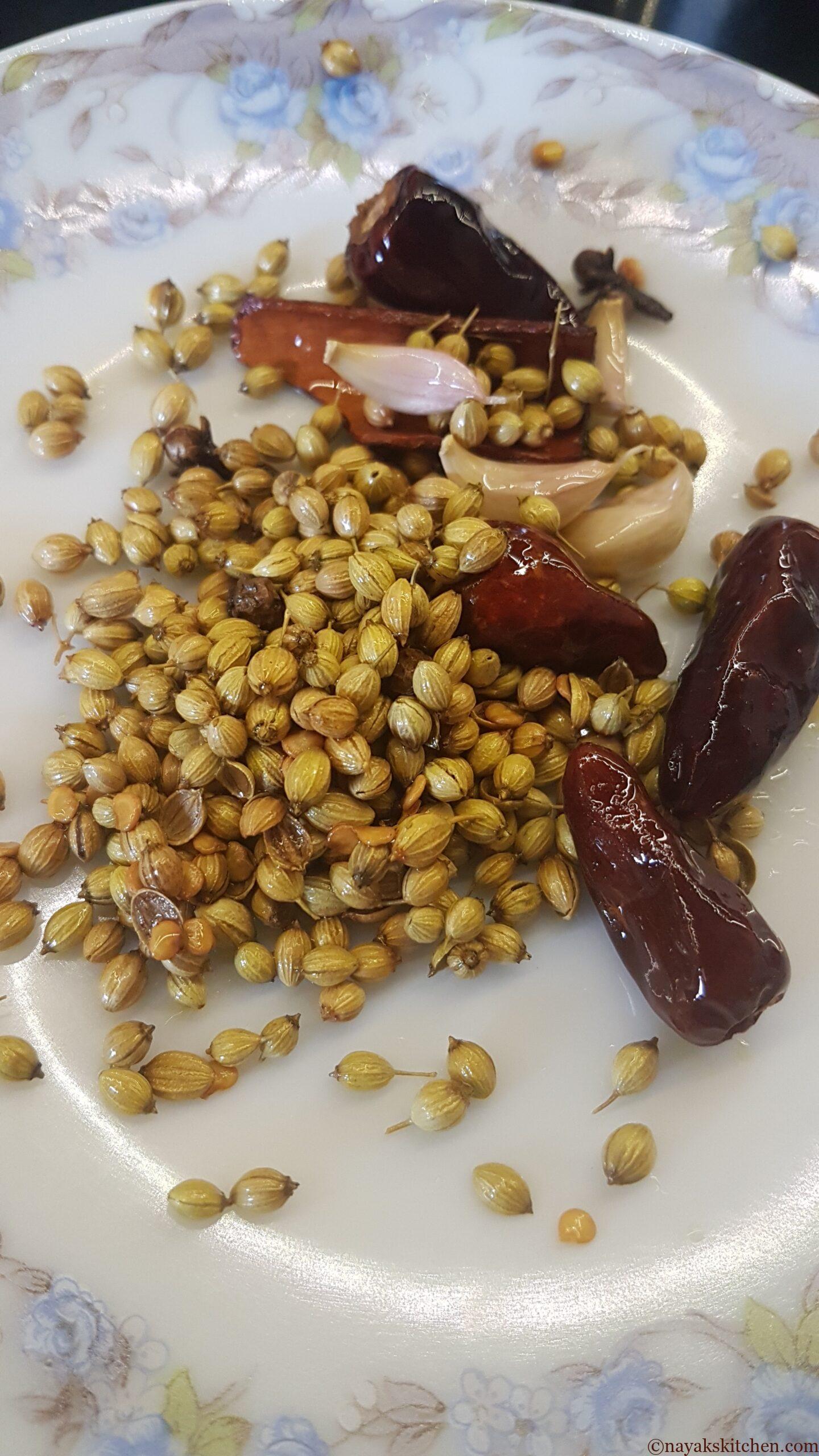 Roasted spices for tonak