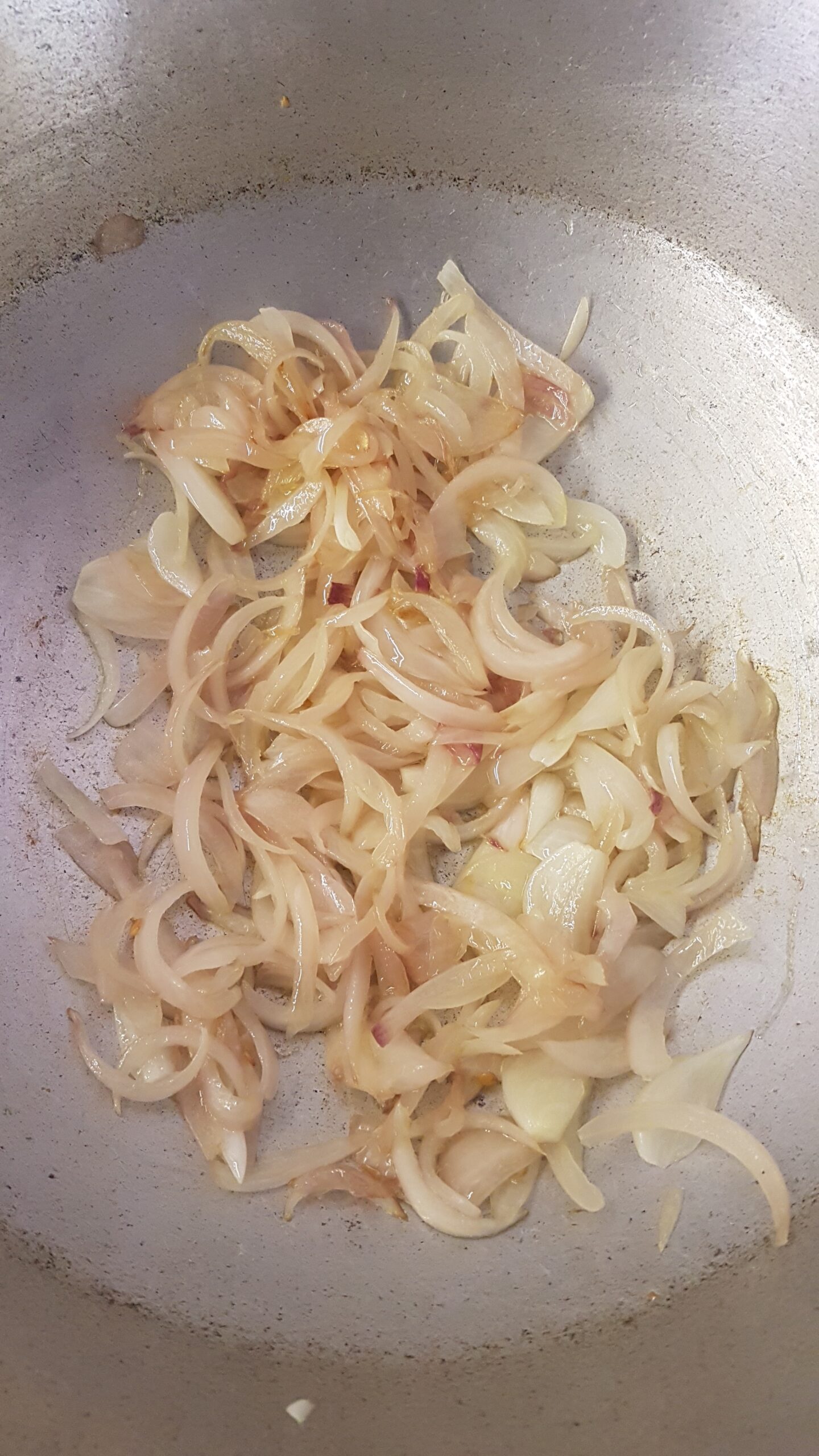 Saute onion till light brown
