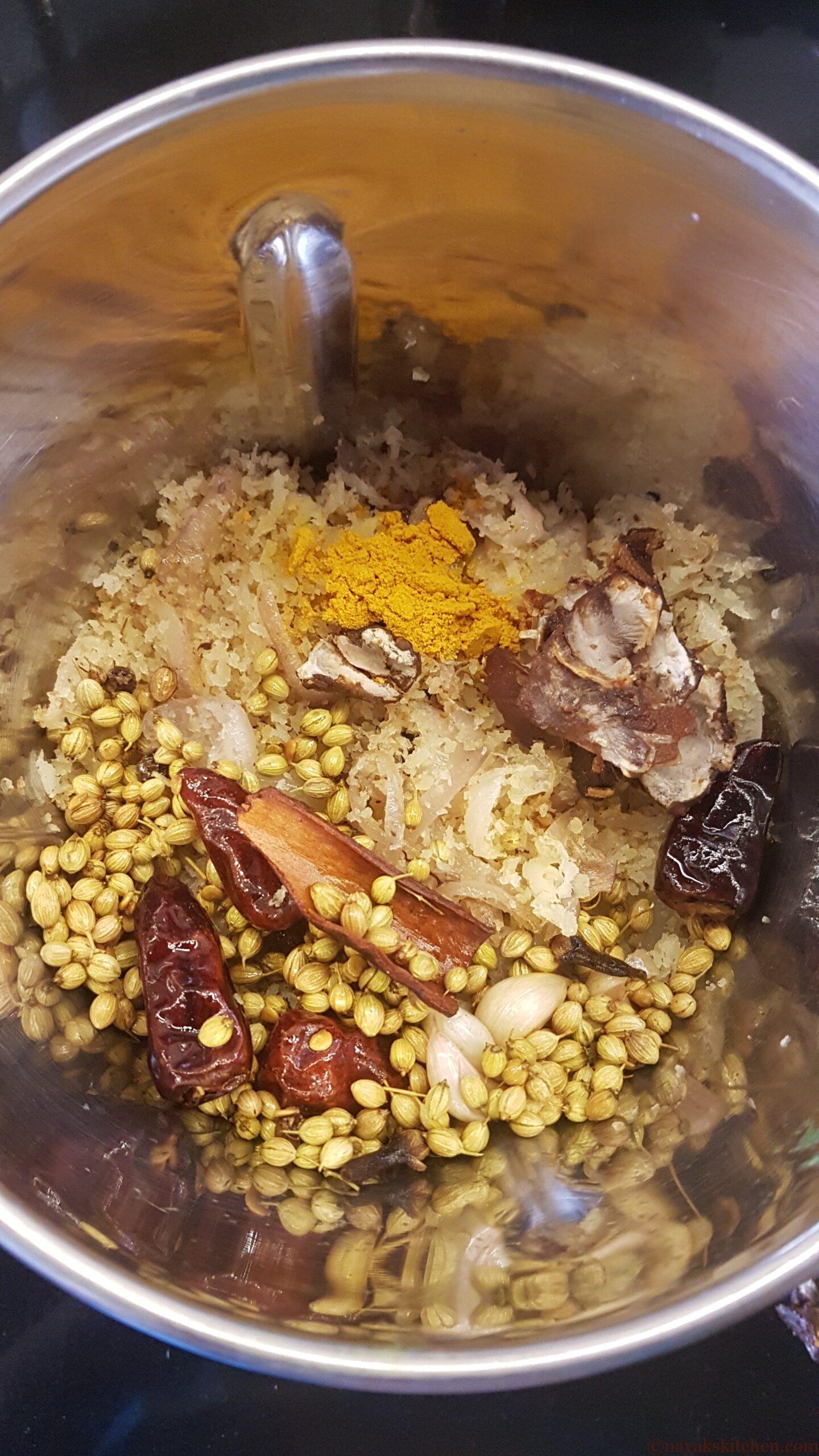 Grinding everything together in a mixie