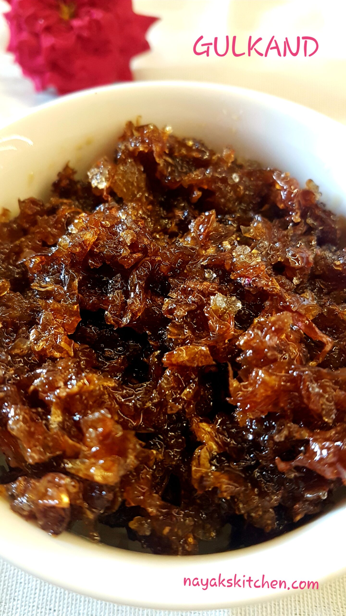 Gulkand in a bowl