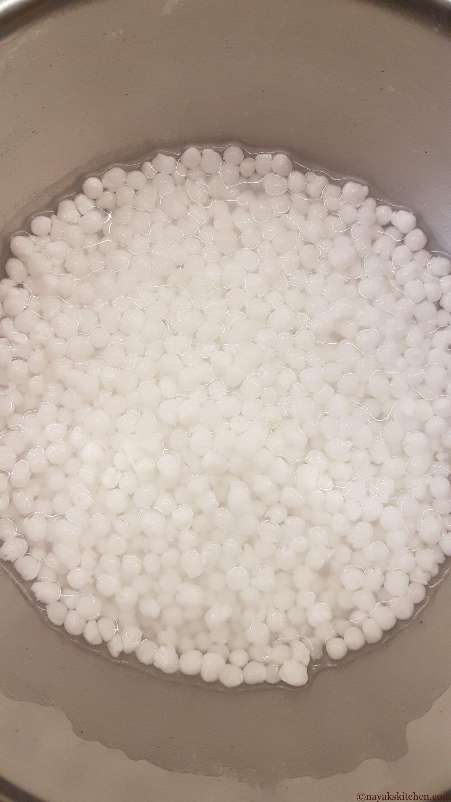 Soaking Sabudana/Sago