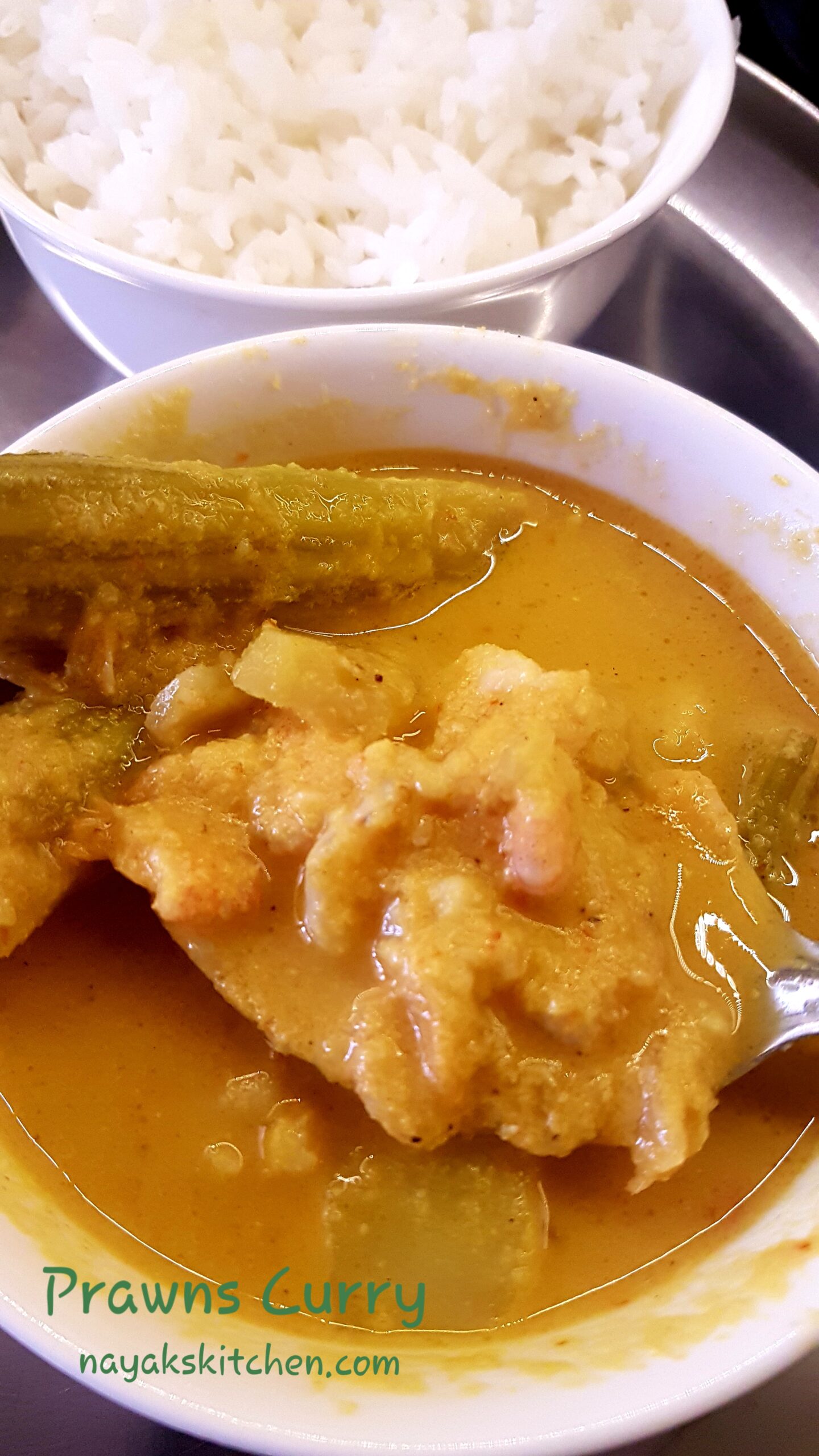 Prawns curry (with drumsticks and potatoes)