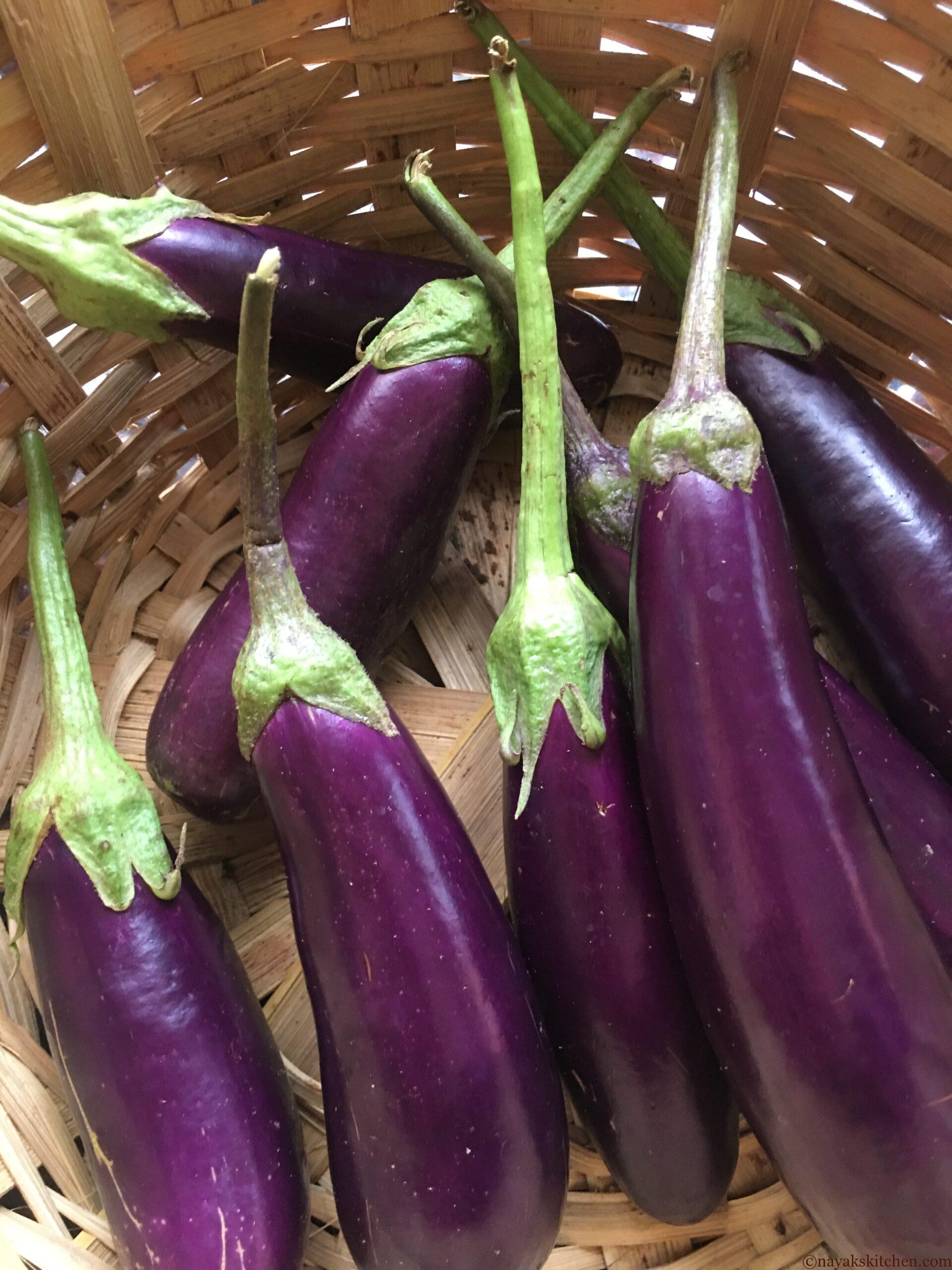 Brinjals in a basket