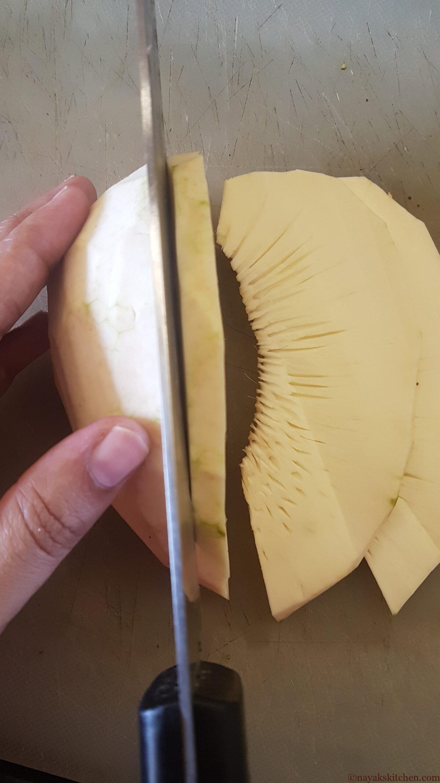 Sliced breadfruit