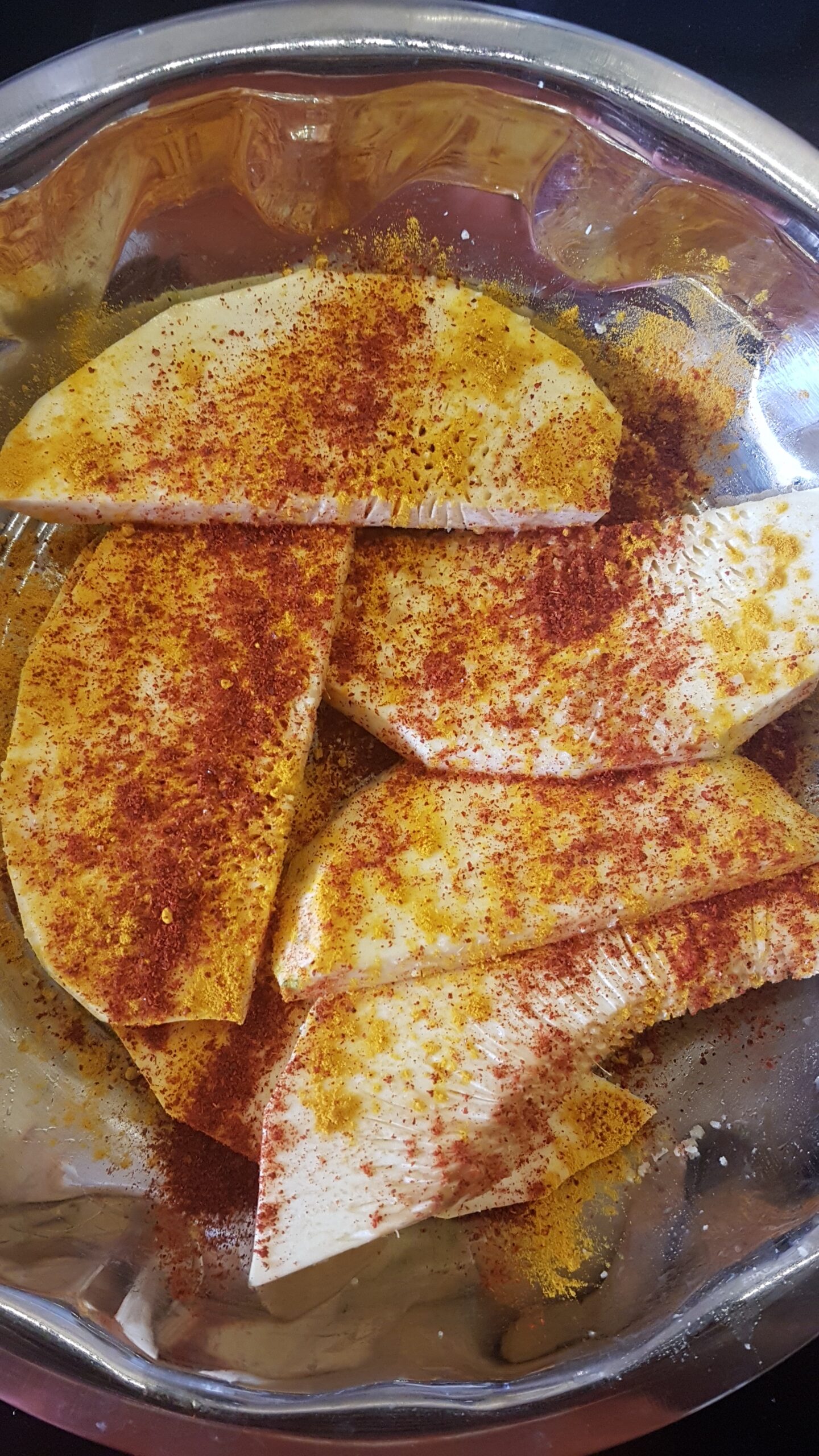 Adding chilli powder