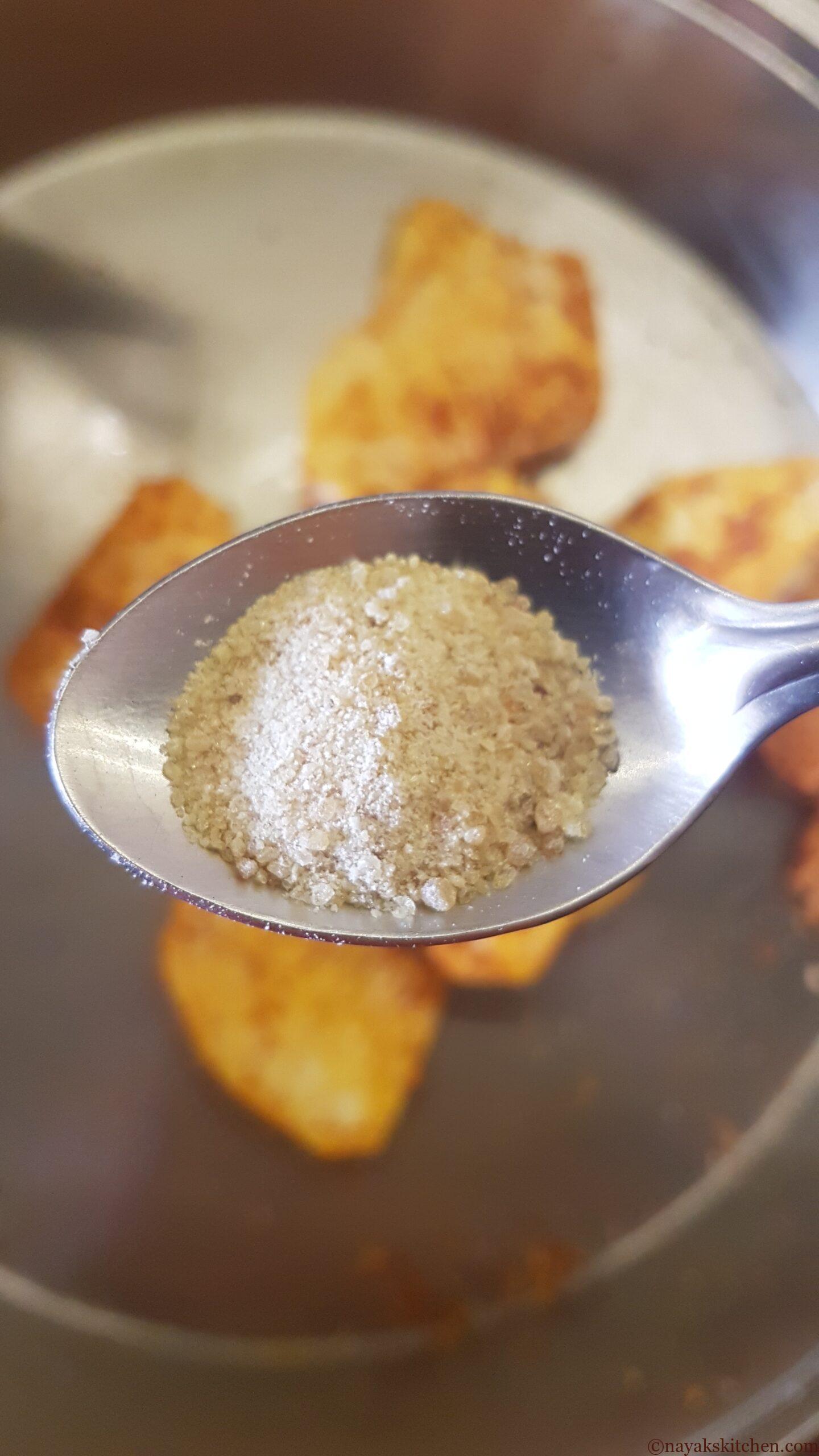 Adding hing(asafoetida)