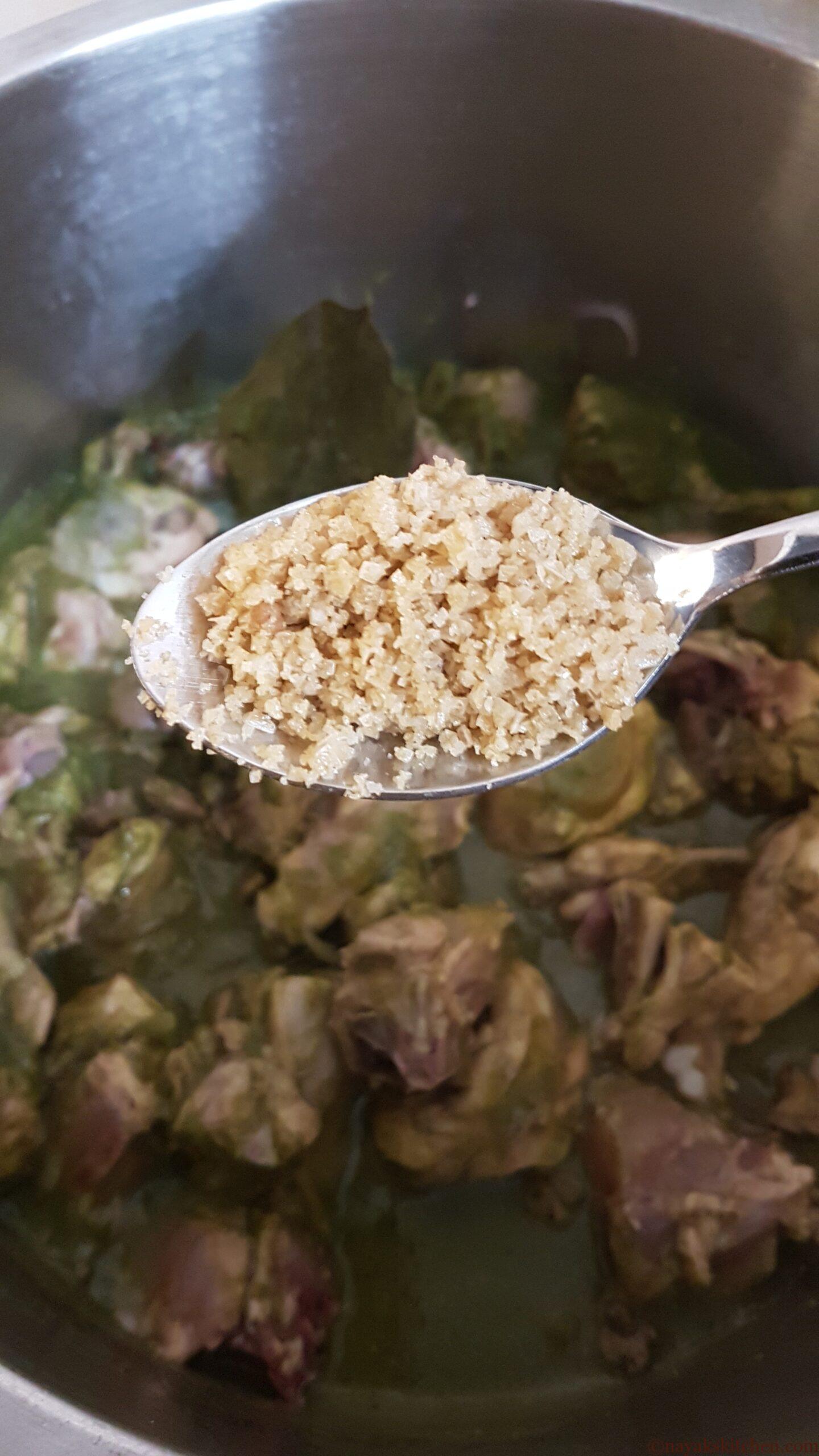 Adding salt to chicken