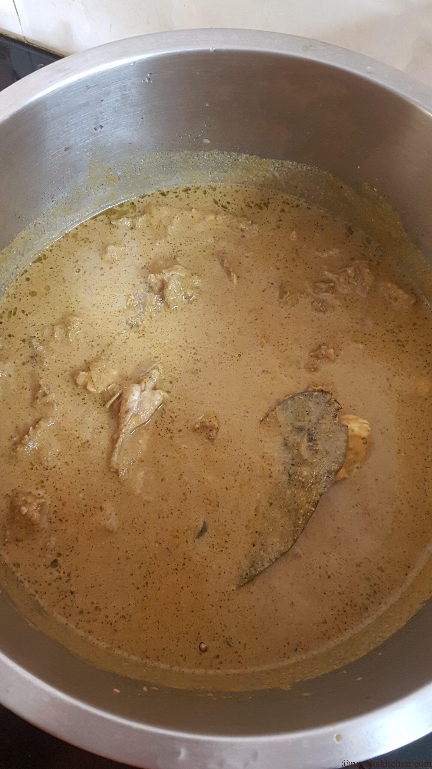 Mixing everything to combine well