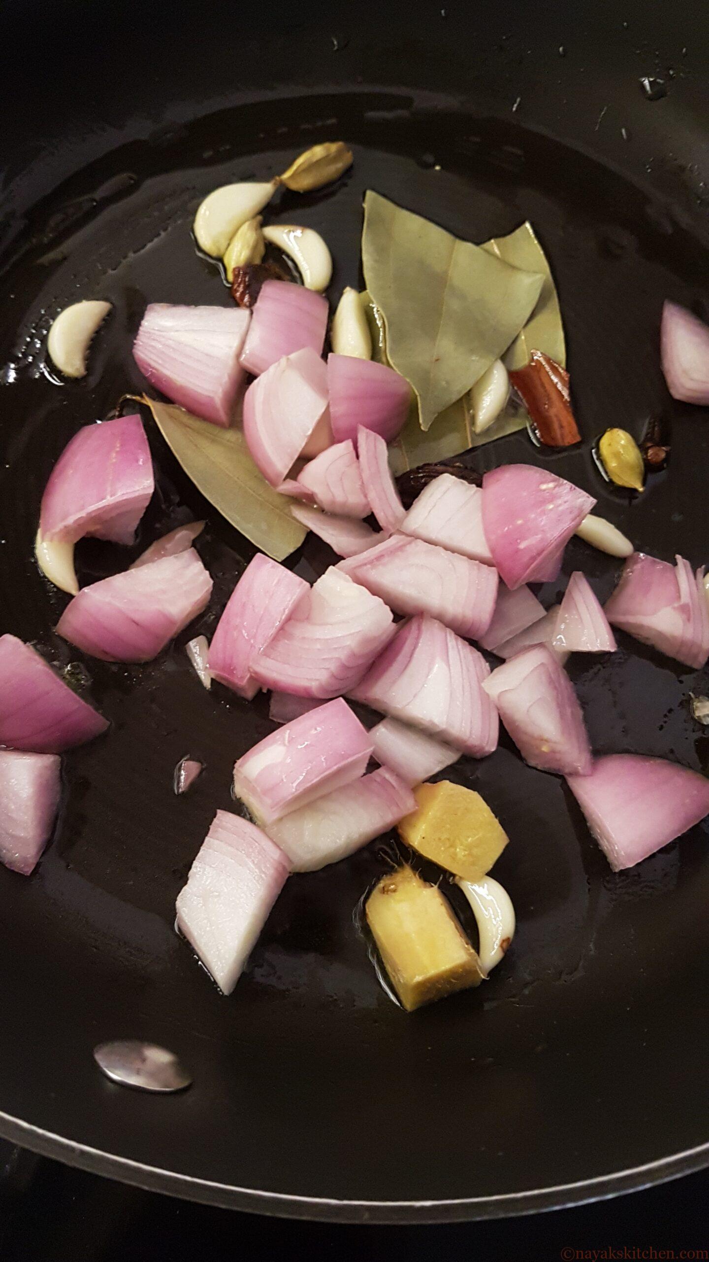 Add onion and saute till soft