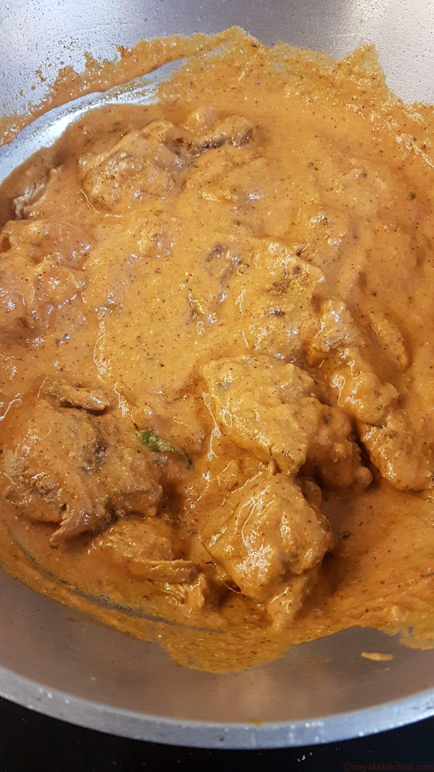 Mixing everything well