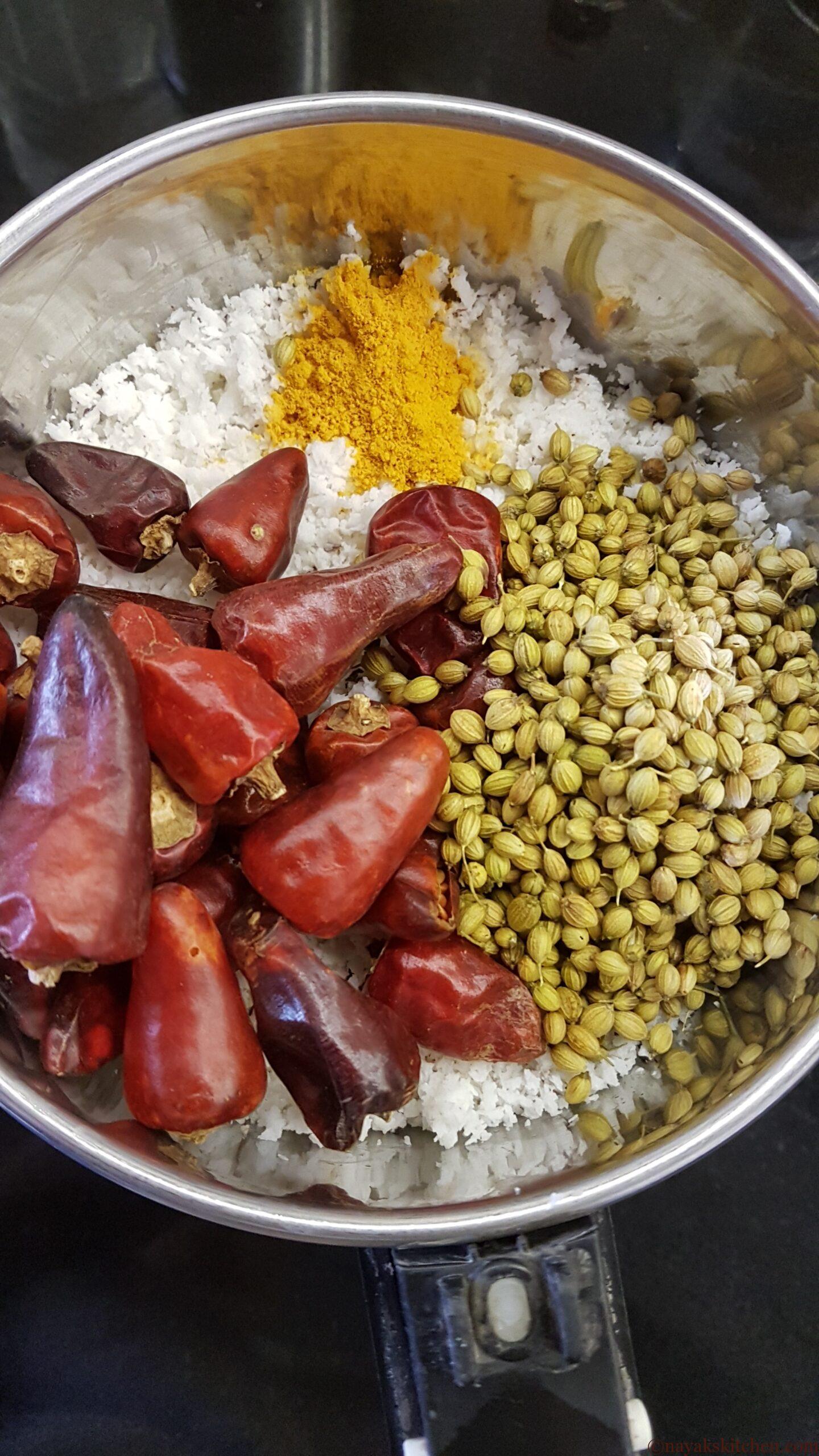 Coconut curry base for Khatkhate