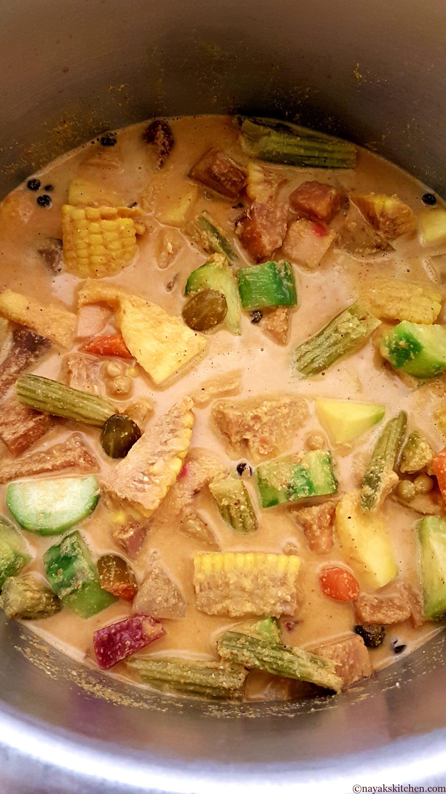 Mixing everything well